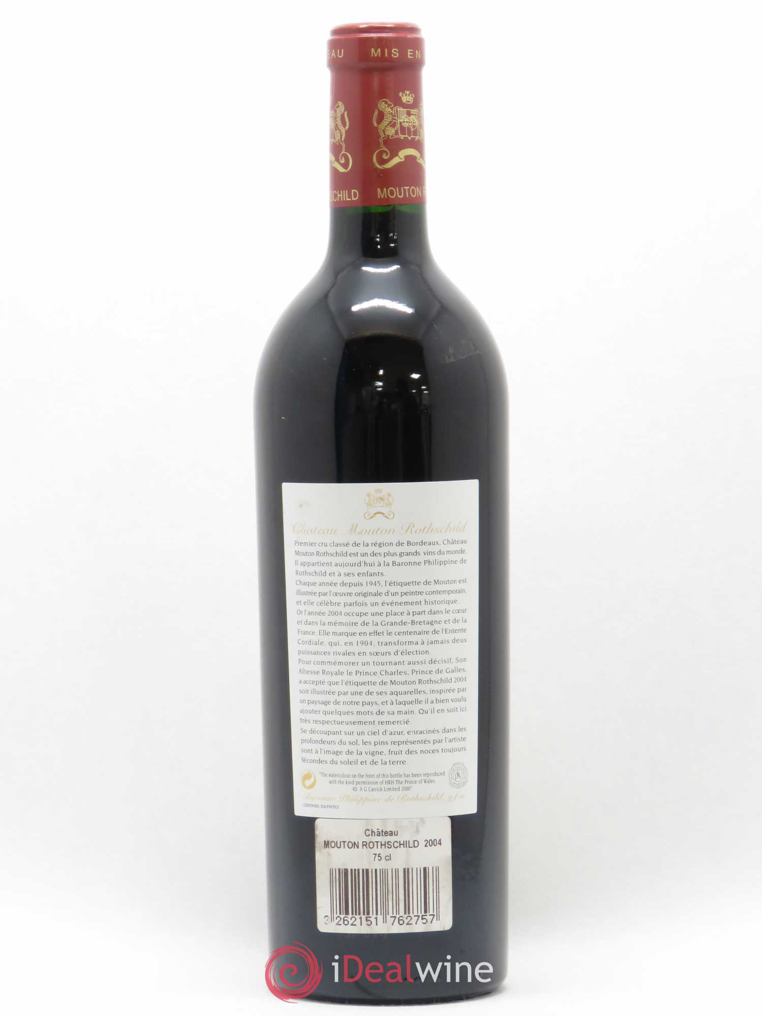 Château Mouton Rothschild 1er Grand Cru Classé 2004 - Lot de 1 bouteille - 1