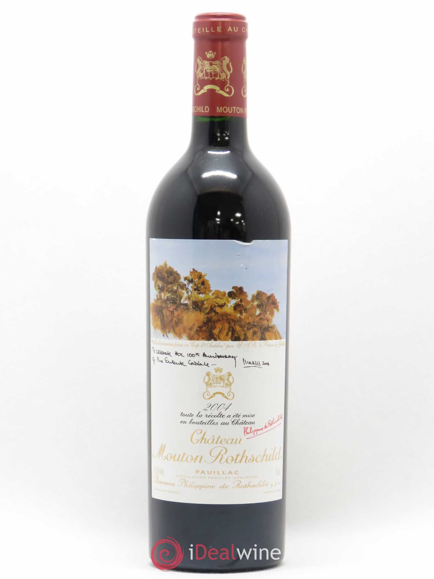 Château Mouton Rothschild 1er Grand Cru Classé 2004 - Lot de 1 bouteille - 0