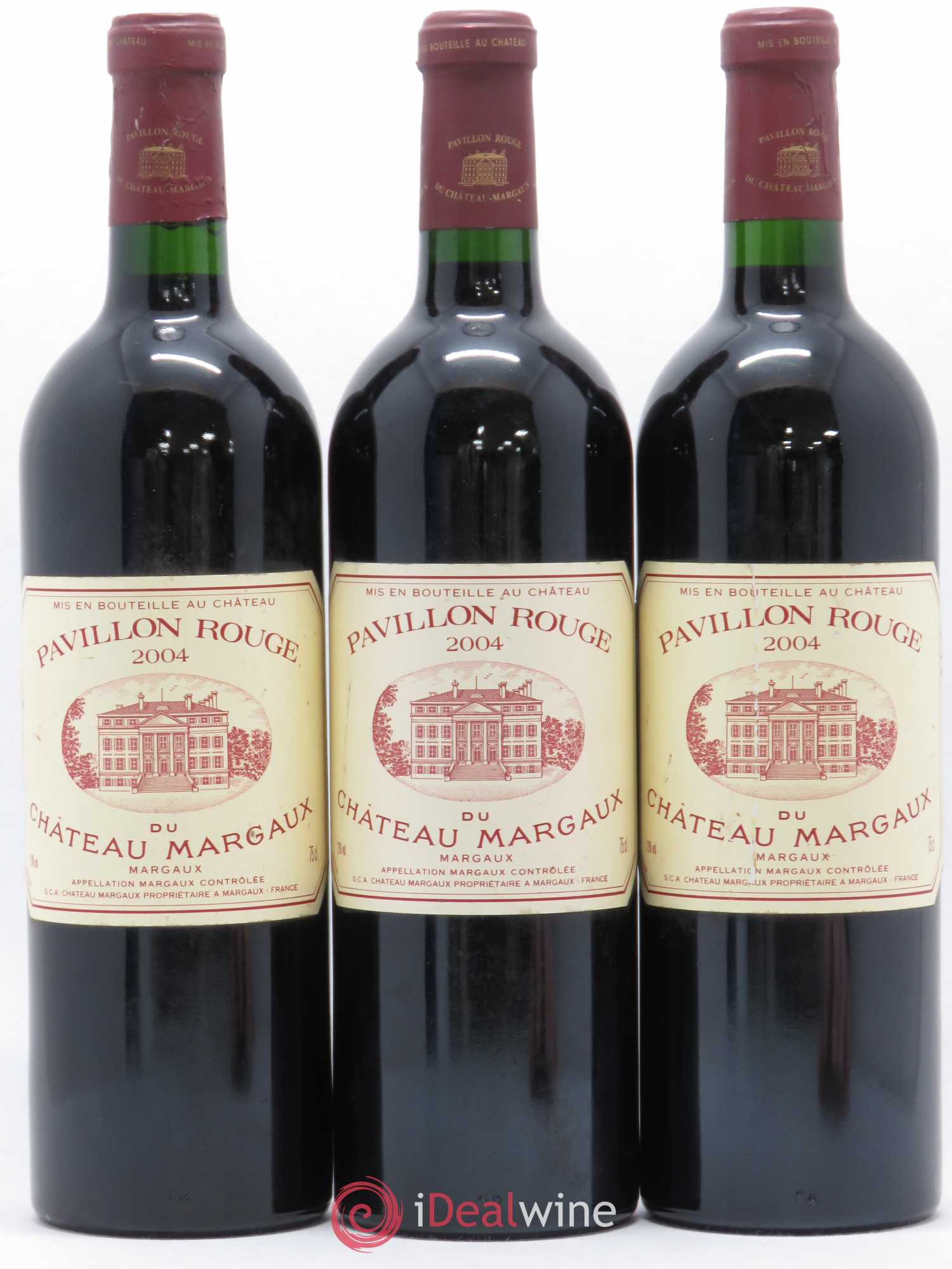 Pavillon Rouge du Château Margaux Second Vin 2004 - Lot de 3 bouteilles - 0