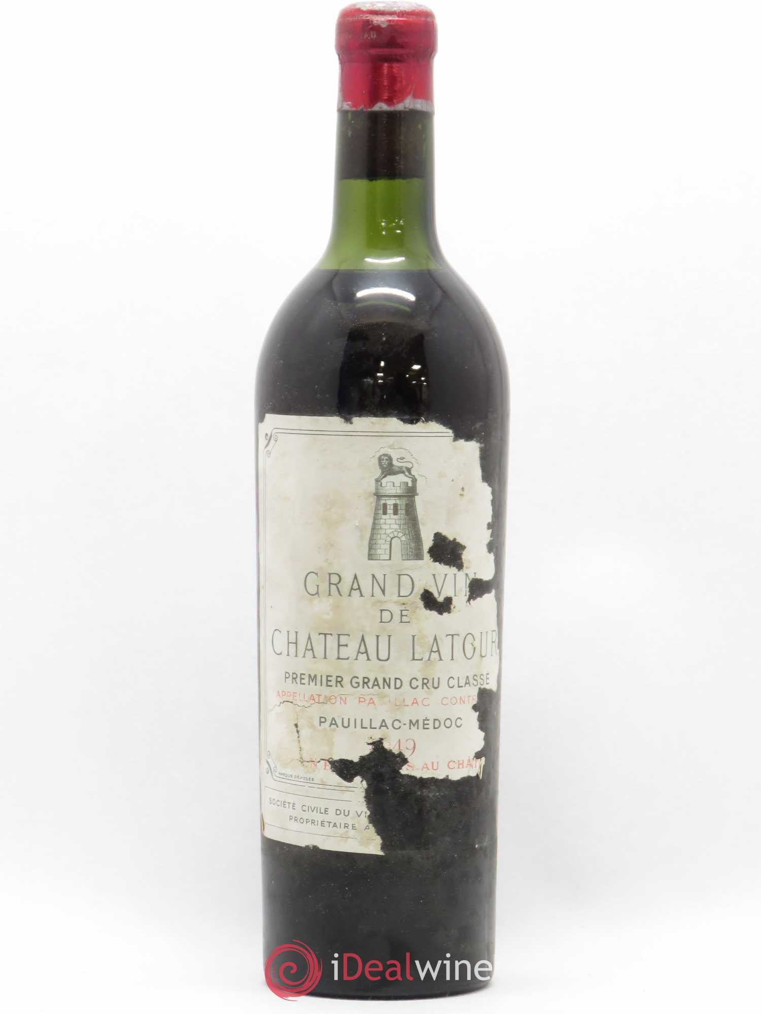 Château Latour 1er Grand Cru Classé 1949 - Lot de 1 bouteille - 0