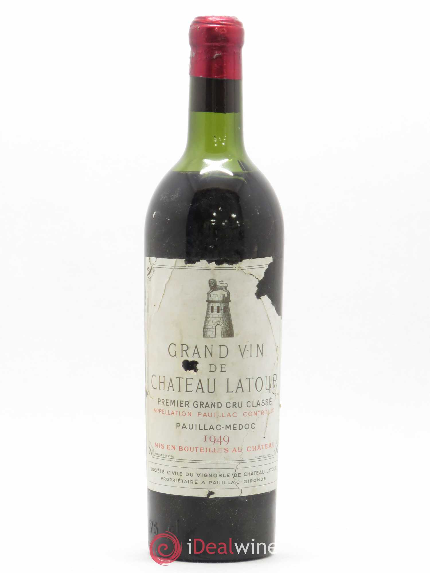 Château Latour 1er Grand Cru Classé 1949 - Lot de 1 bouteille - 0