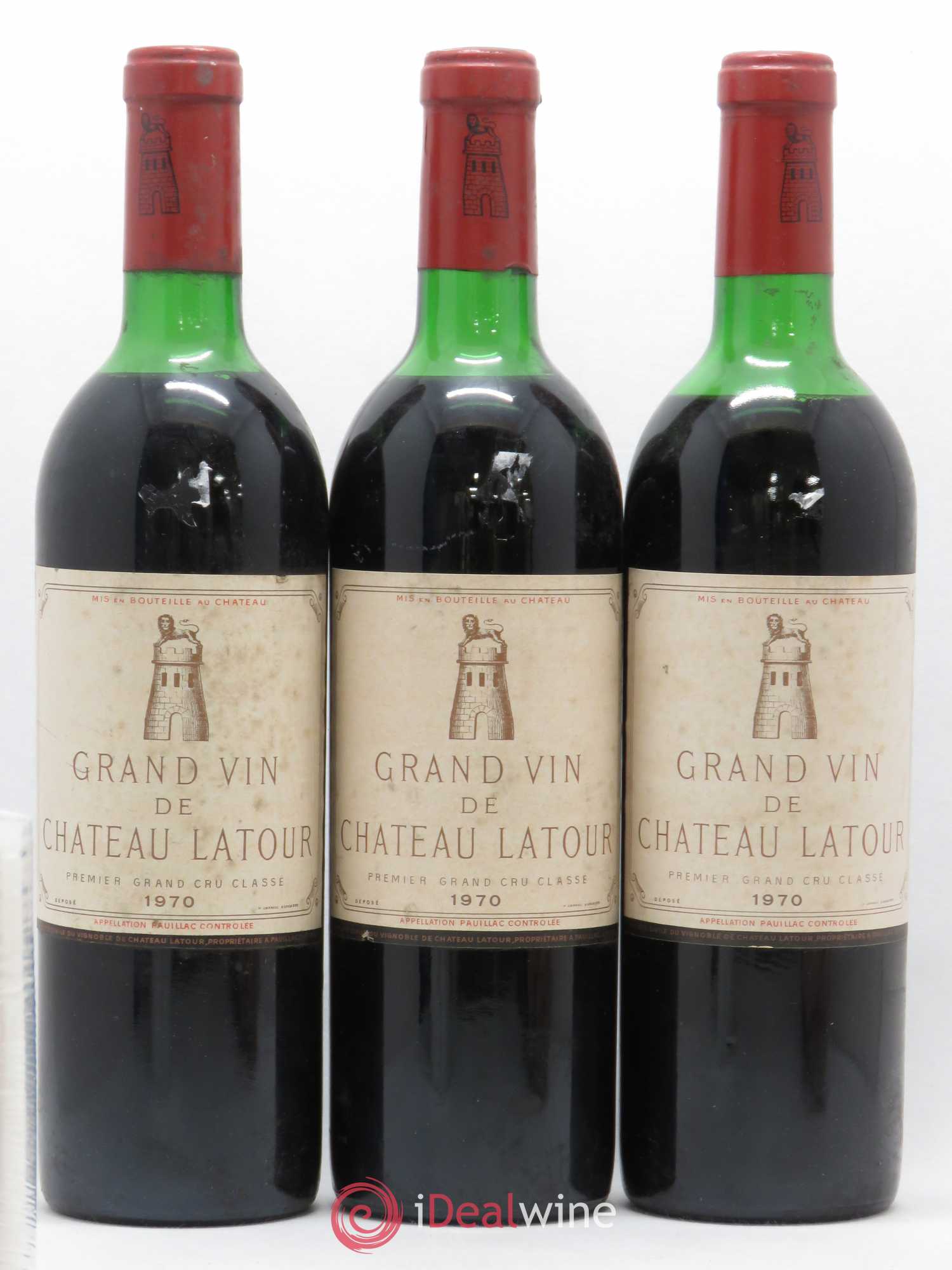 Château Latour 1er Grand Cru Classé 1970 - Lot de 3 bouteilles - 0