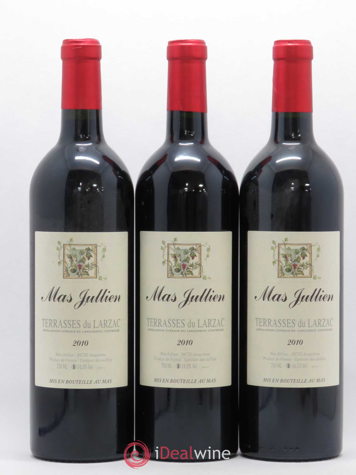 Terrasses du Larzac Mas Jullien Olivier Jullien 2010 - Lot de 3 bouteilles - 0
