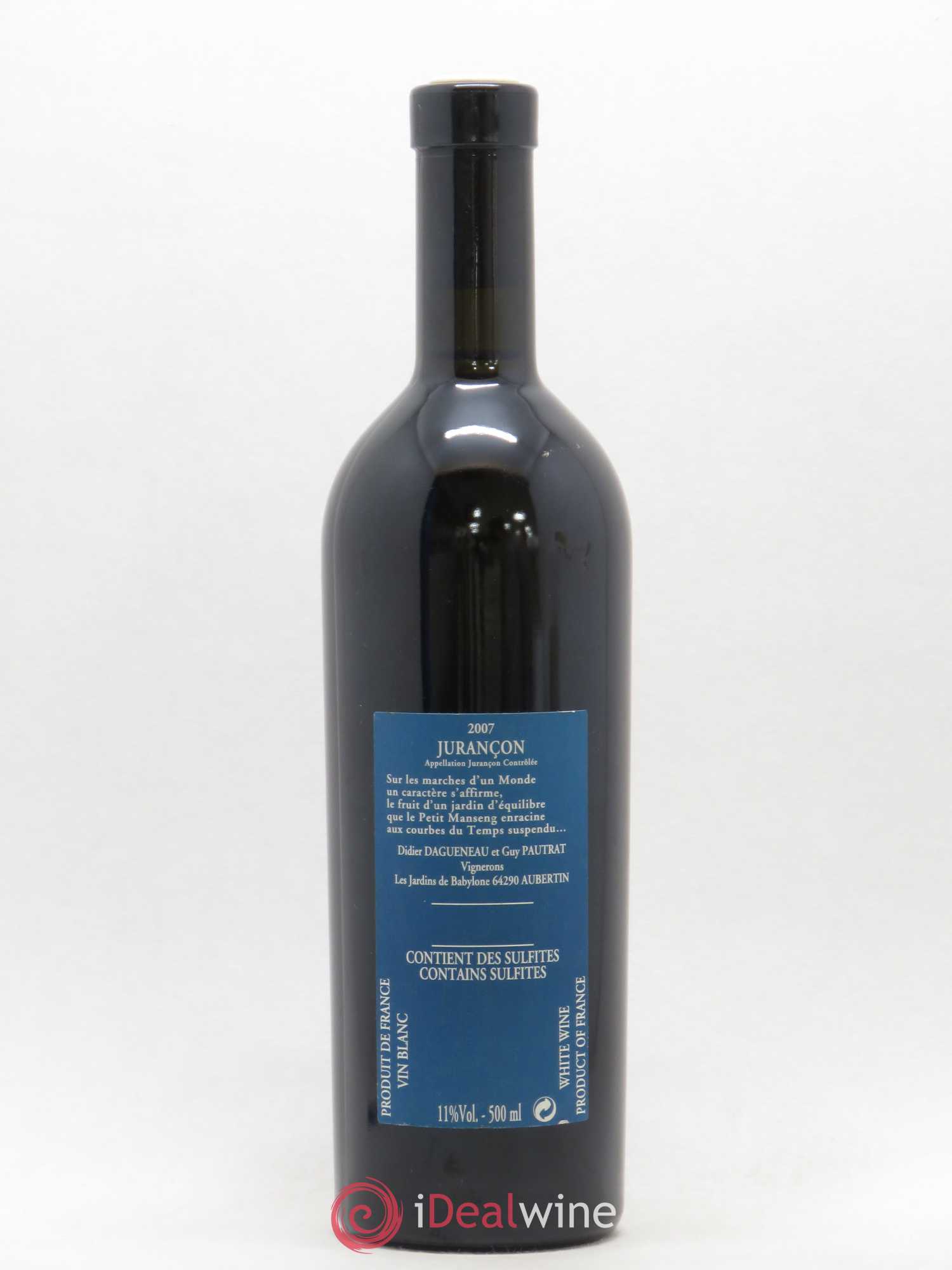 Vin de France (anciennement Jurançon) Jardins de Babylone Didier Dagueneau 2007 - Lotto di 1 bottiglia - 1