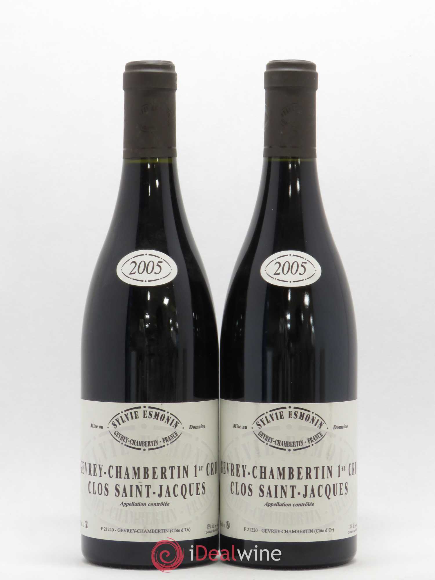 Gevrey-Chambertin 1er Cru Clos Saint Jacques Sylvie Esmonin 2005 - Lot de 2 bouteilles - 0