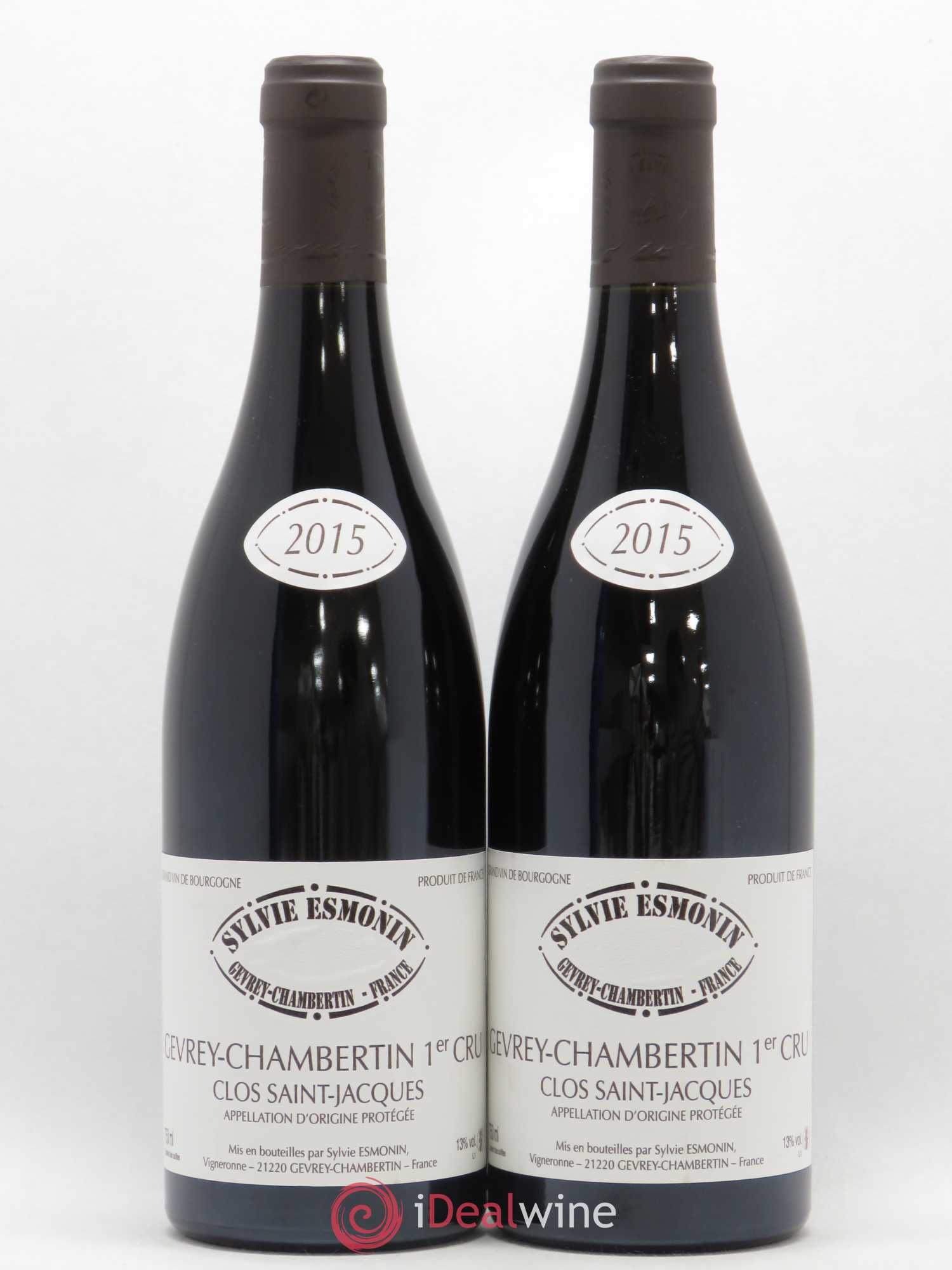 Gevrey-Chambertin 1er Cru Clos Saint Jacques Sylvie Esmonin 2015 - Lot de 2 bouteilles - 0