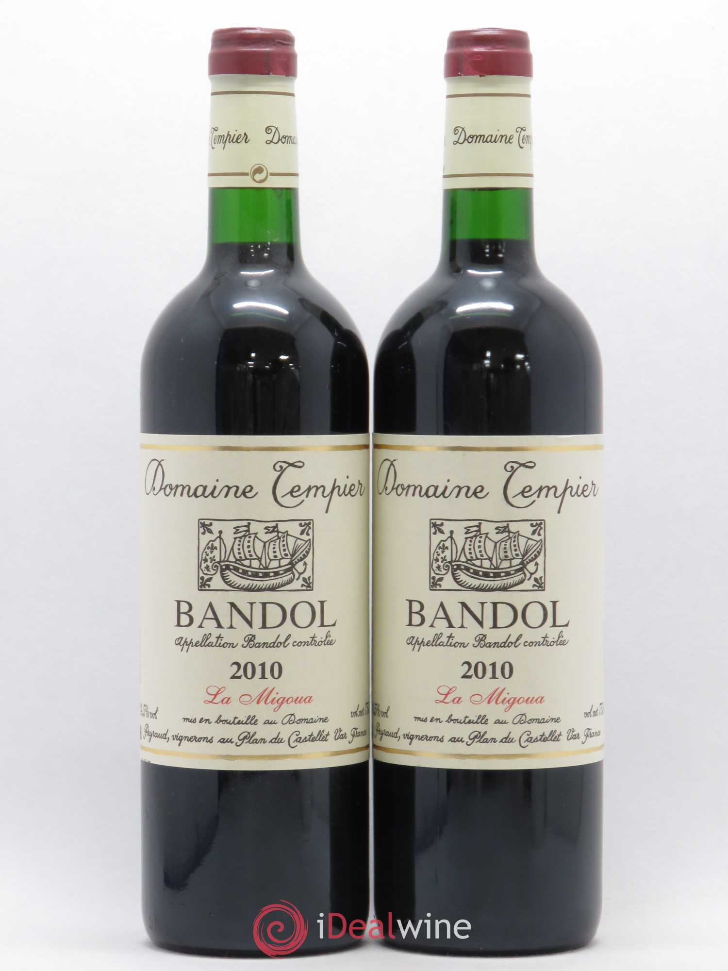 Bandol Domaine Tempier Cuvée La Migoua Famille Peyraud 2010 - Lot de 2 bouteilles - 0