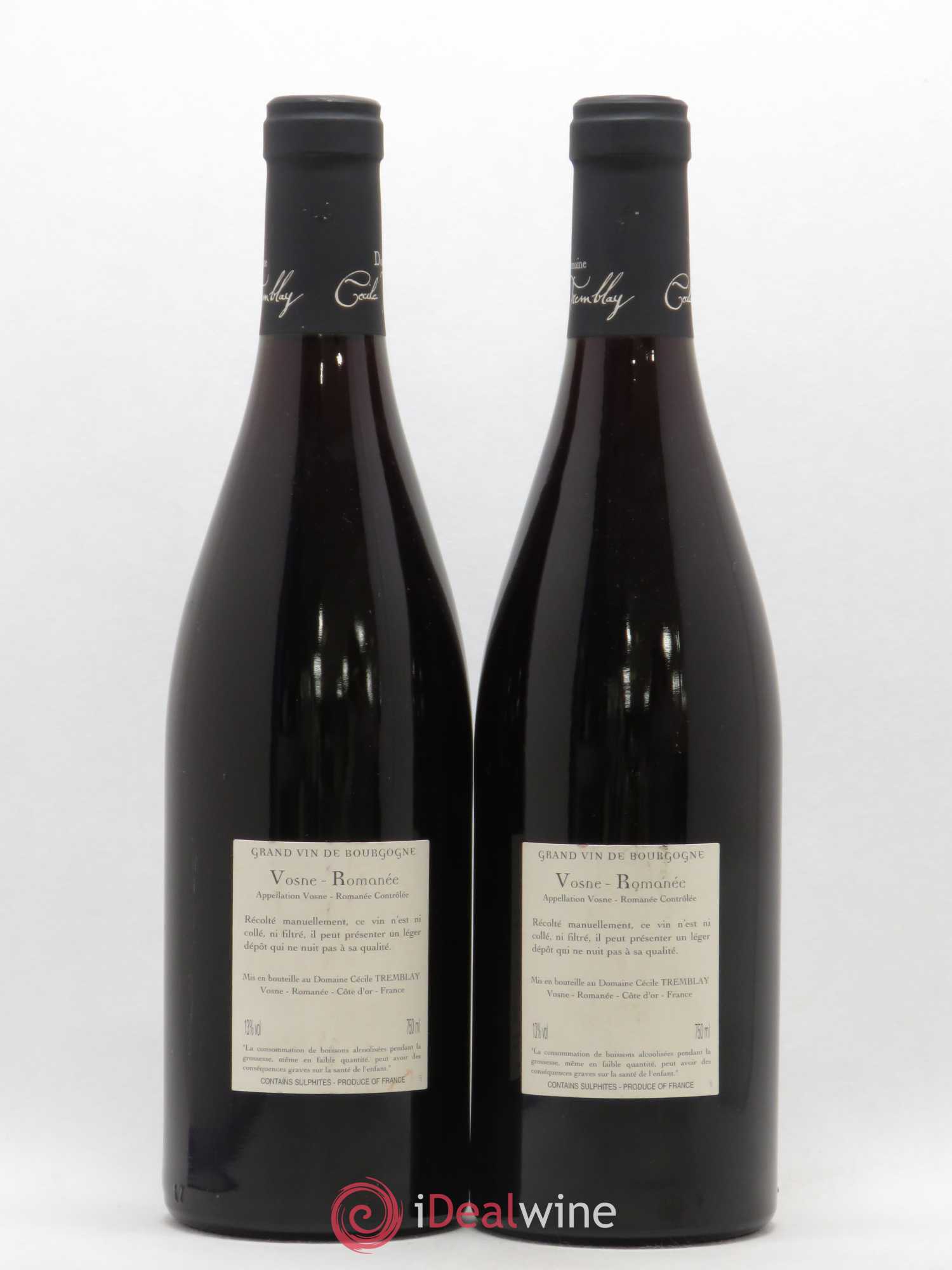 Vosne-Romanée Vieilles Vignes Cécile Tremblay 2009 - Lot de 2 bouteilles - 1