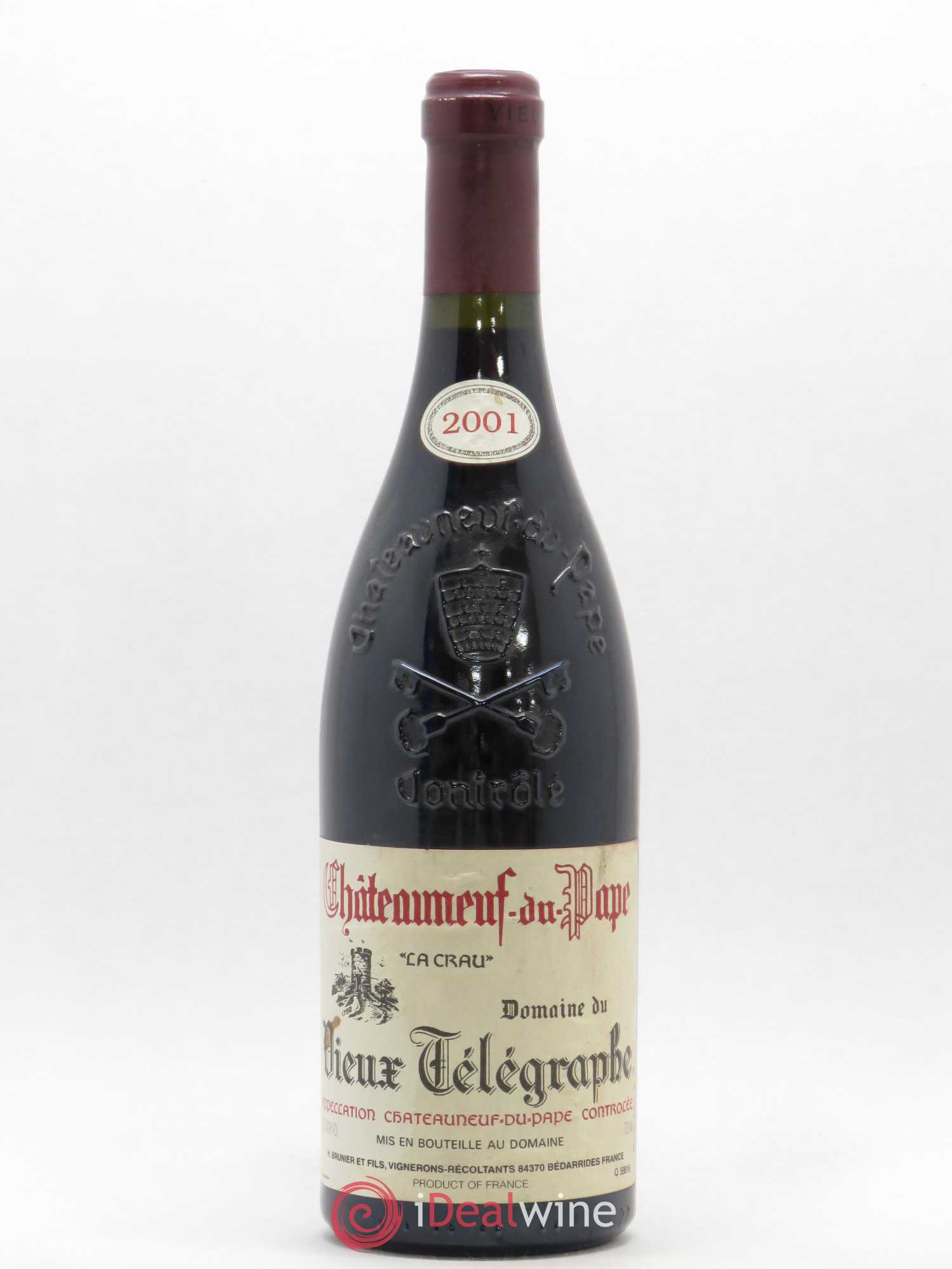Châteauneuf-du-Pape Vieux Télégraphe (Domaine du) Vignobles Brunier 2001 - Posten von 1 Flasche - 0