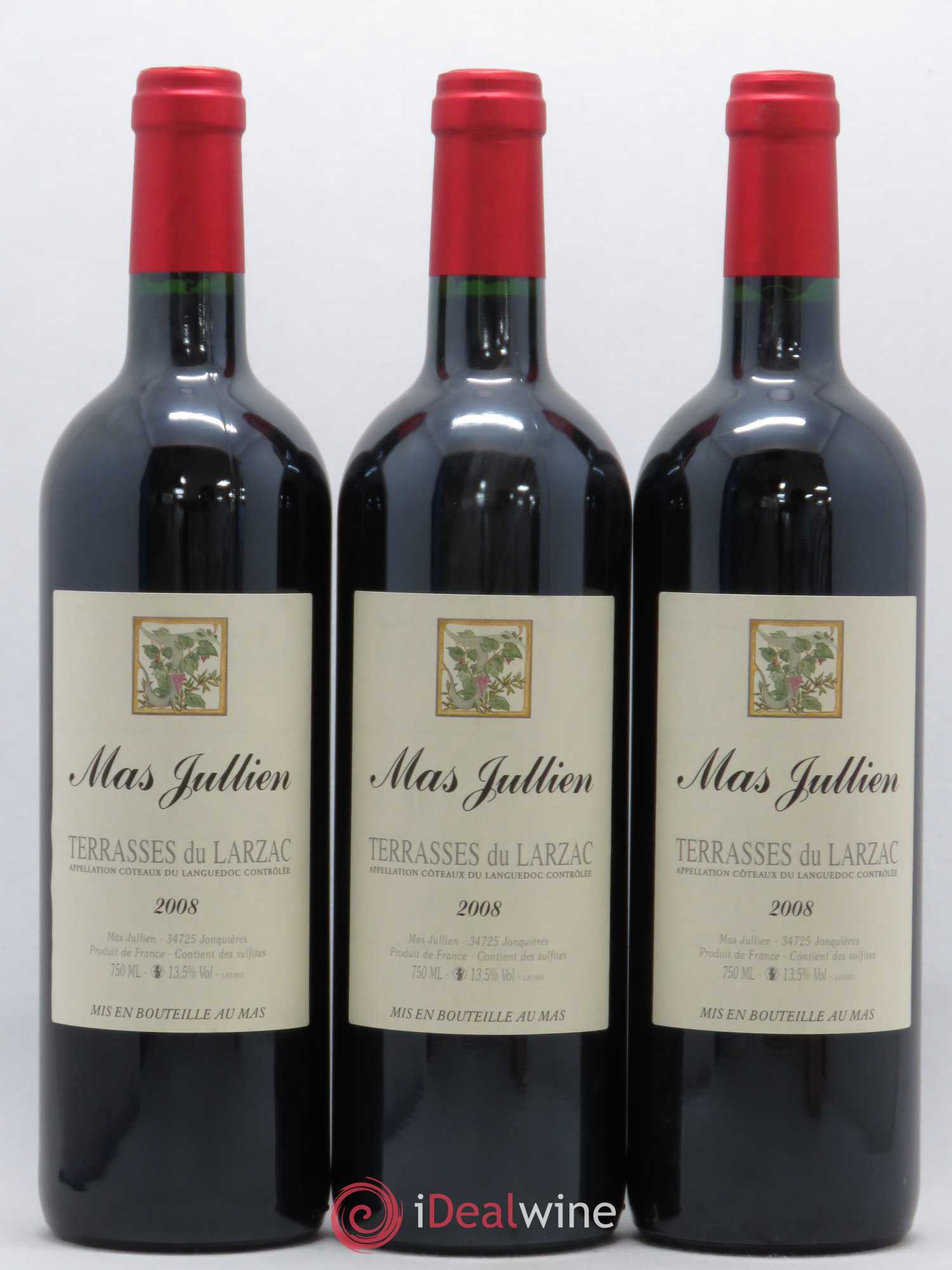 Terrasses du Larzac Mas Jullien Olivier Jullien 2008 - Lot de 3 bouteilles - 0
