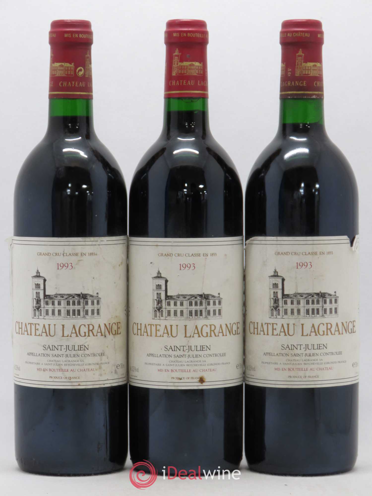Château Lagrange 3ème Grand Cru Classé 1993 - Lot de 3 bouteilles - 0