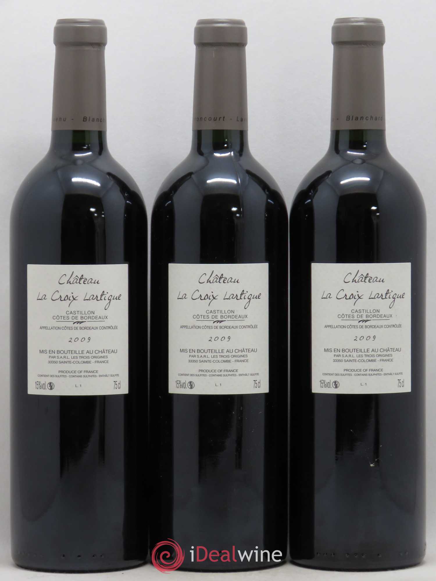 Bordeaux Côtes de Castillon Château La Croix Lartigue 2009 - Posten von 6 Flaschen - 2