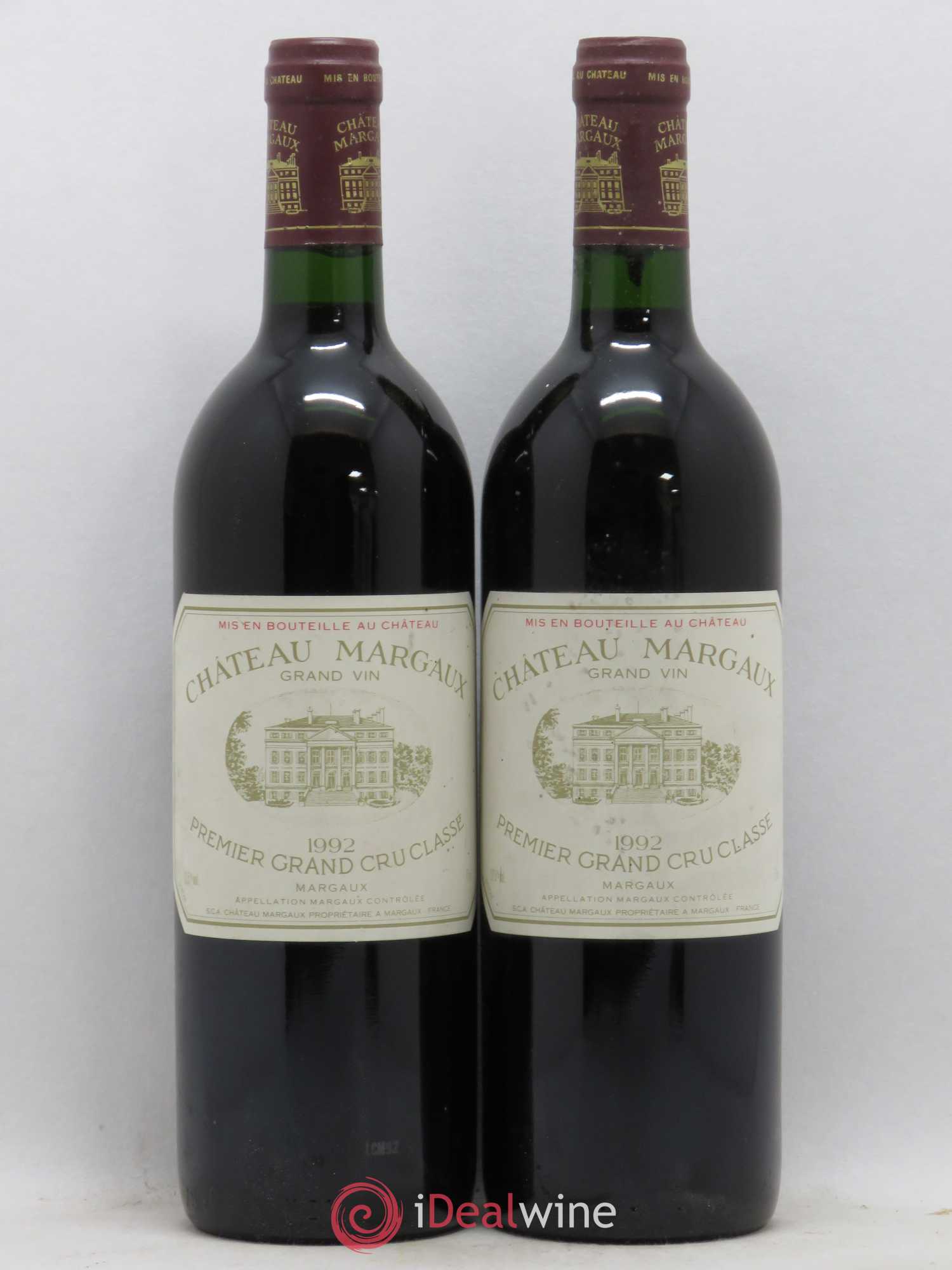 Château Margaux 1er Grand Cru Classé 1992 - Lot de 2 bouteilles - 0
