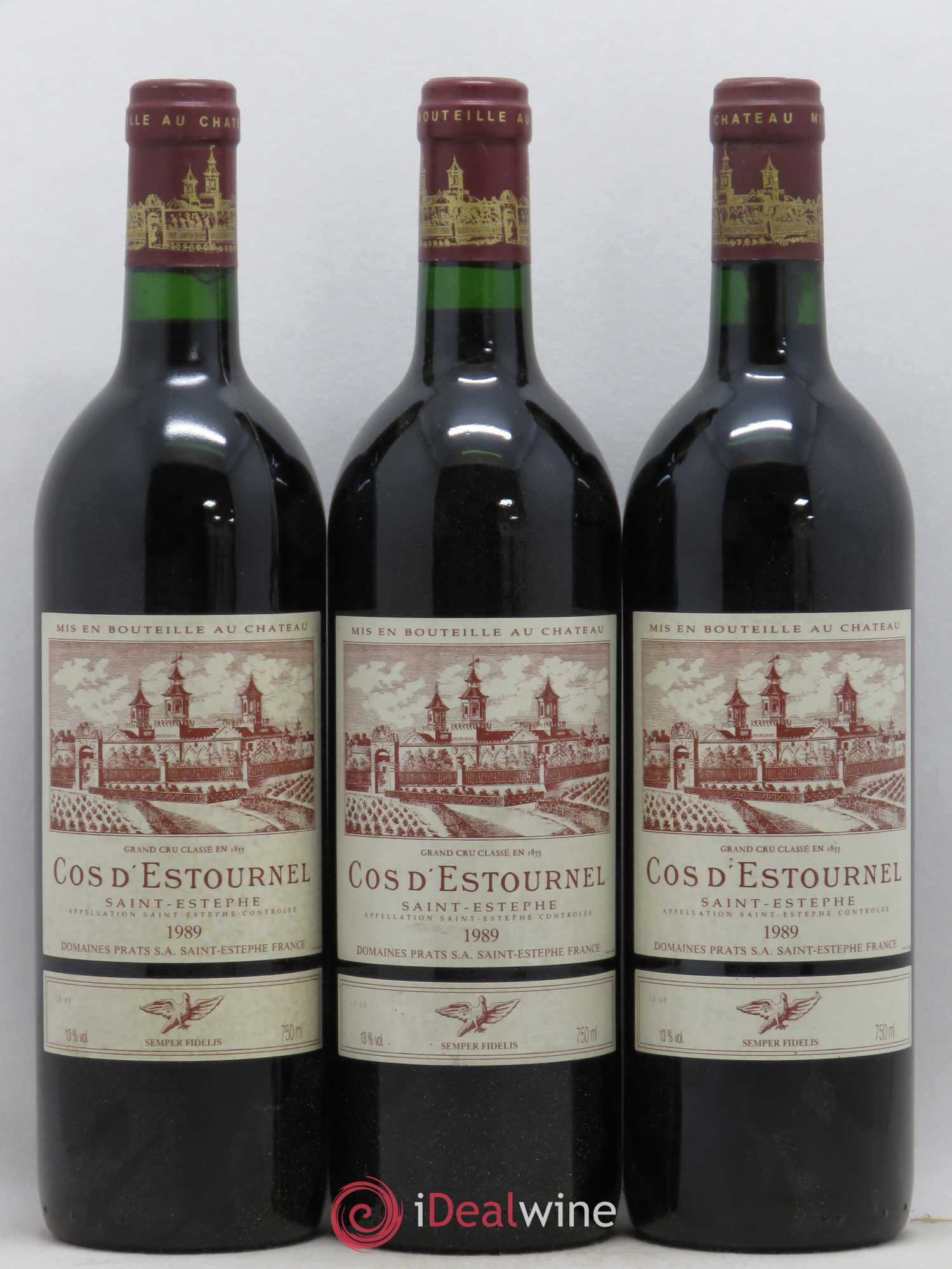 Cos d'Estournel 2ème Grand Cru Classé 1989 - Lot de 3 bouteilles - 0