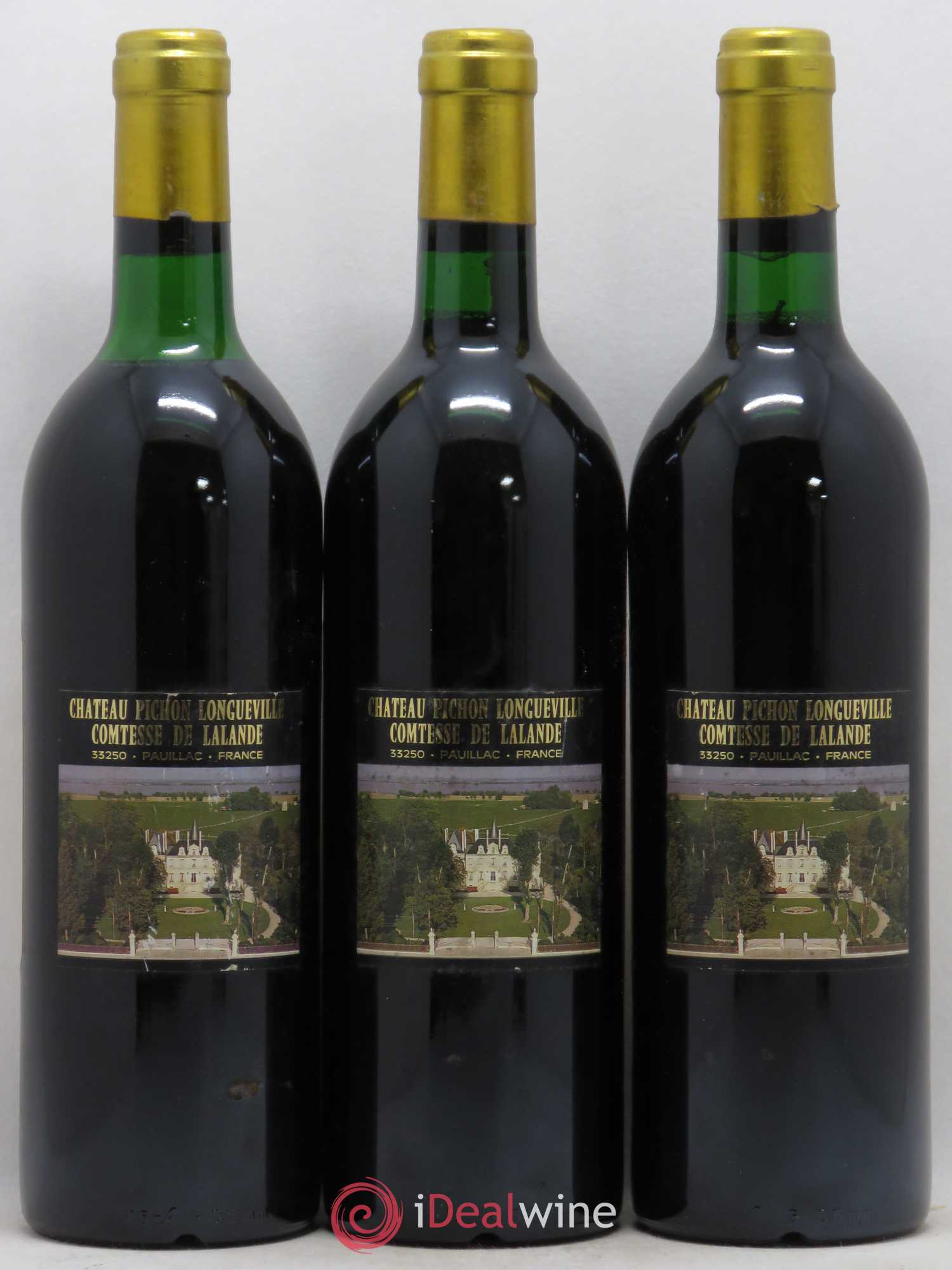 Château Pichon Longueville Comtesse de Lalande 2ème Grand Cru Classé 1989 - Lot de 3 bouteilles - 1