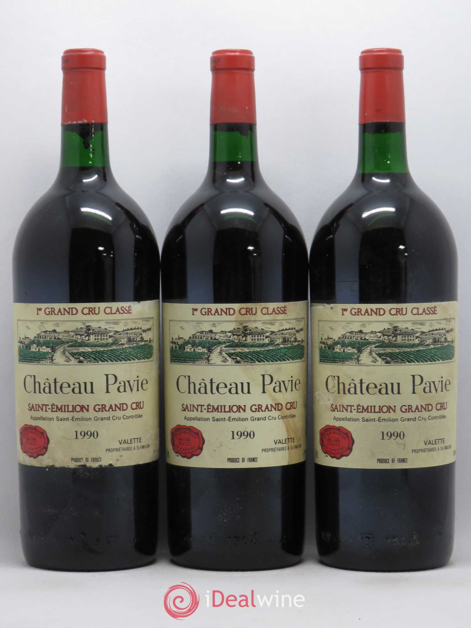 Château Pavie 1er Grand Cru Classé A 1990 - Lot de 3 magnums - 0