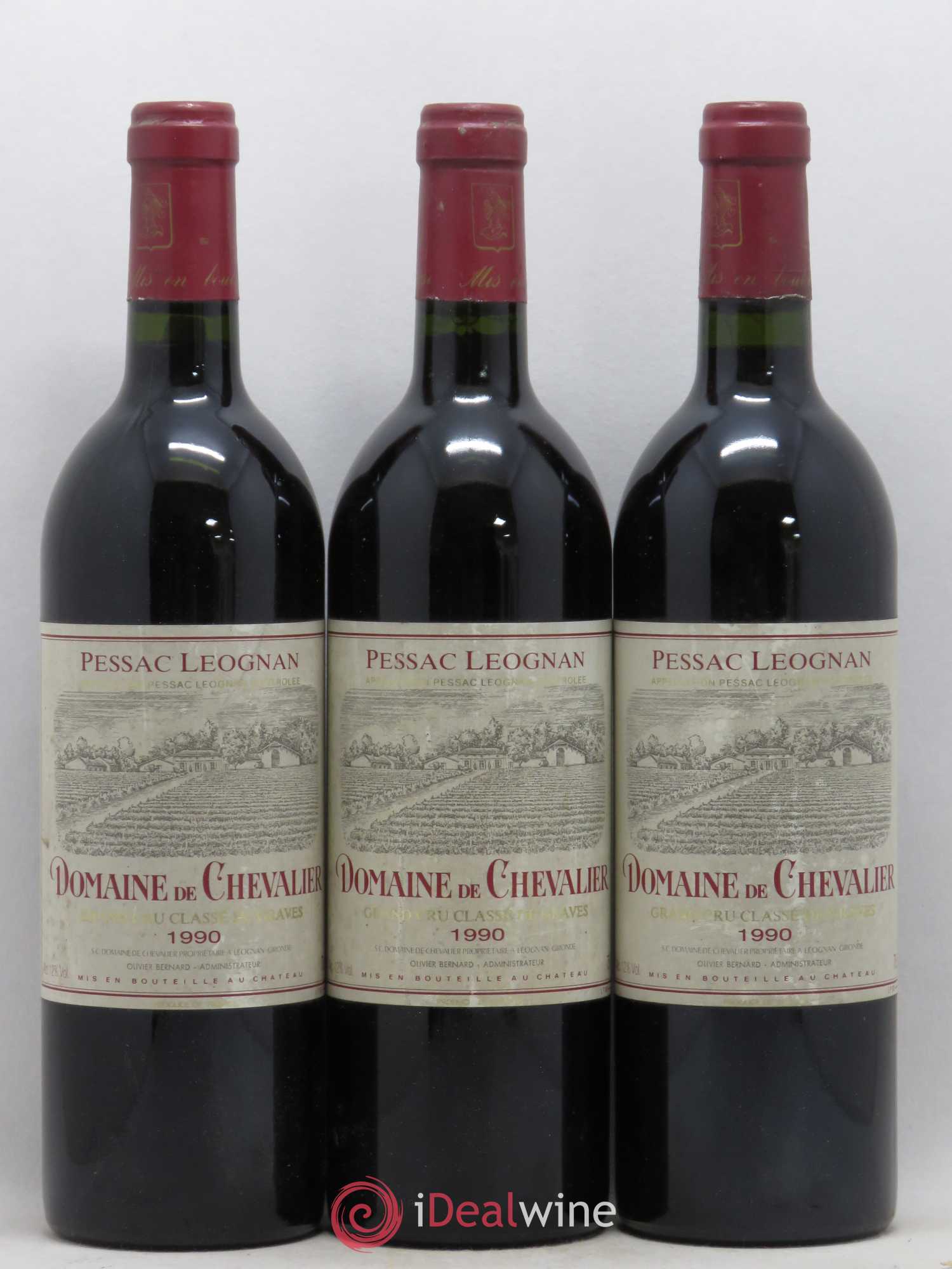 Domaine de Chevalier Cru Classé de Graves 1990 - Lot de 3 bouteilles - 0