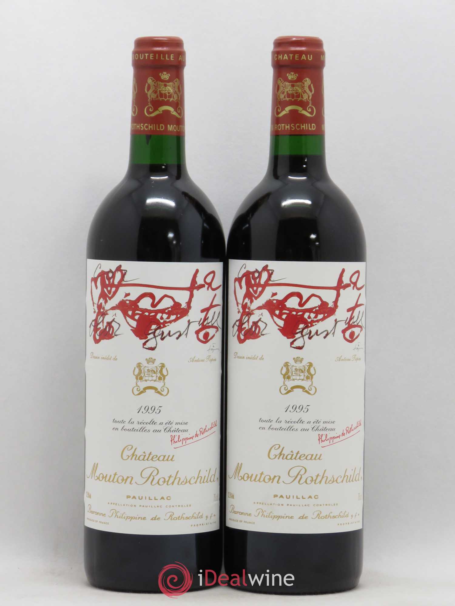 Château Mouton Rothschild 1er Grand Cru Classé 1995 - Lot de 2 bouteilles - 0