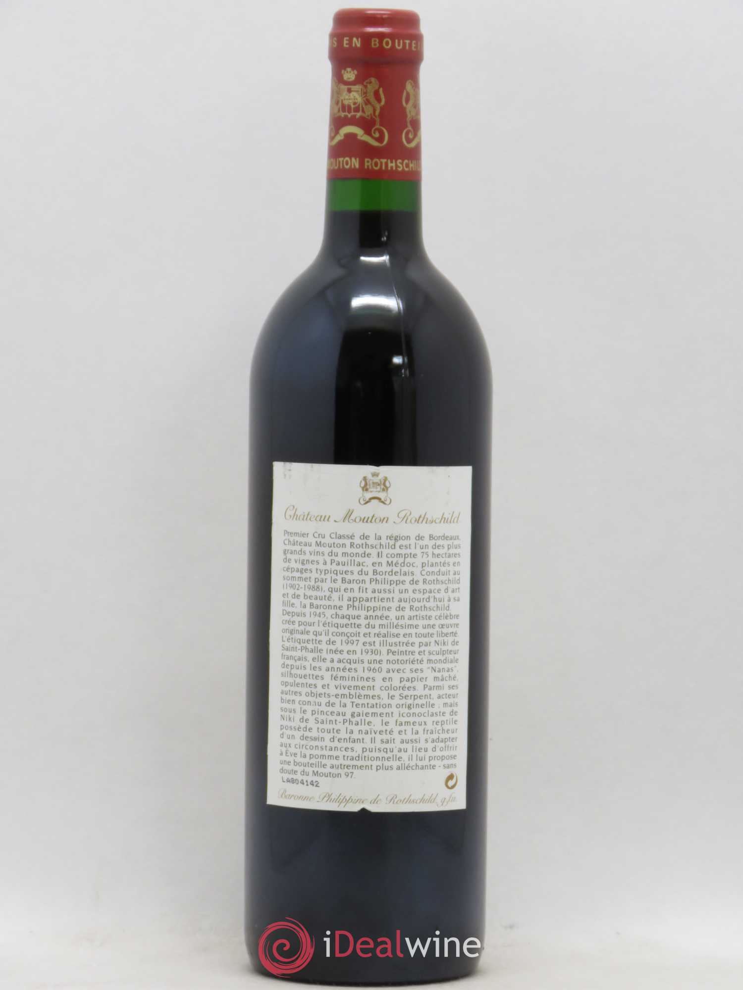Château Mouton Rothschild 1er Grand Cru Classé 1997 - Lot de 1 bouteille - 1