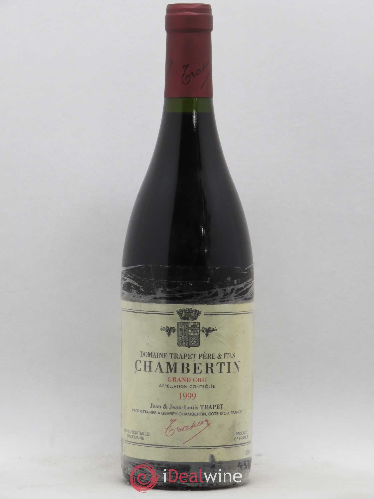 Chambertin Grand Cru Domaine Trapet 1999 - Lot de 1 bouteille - 0