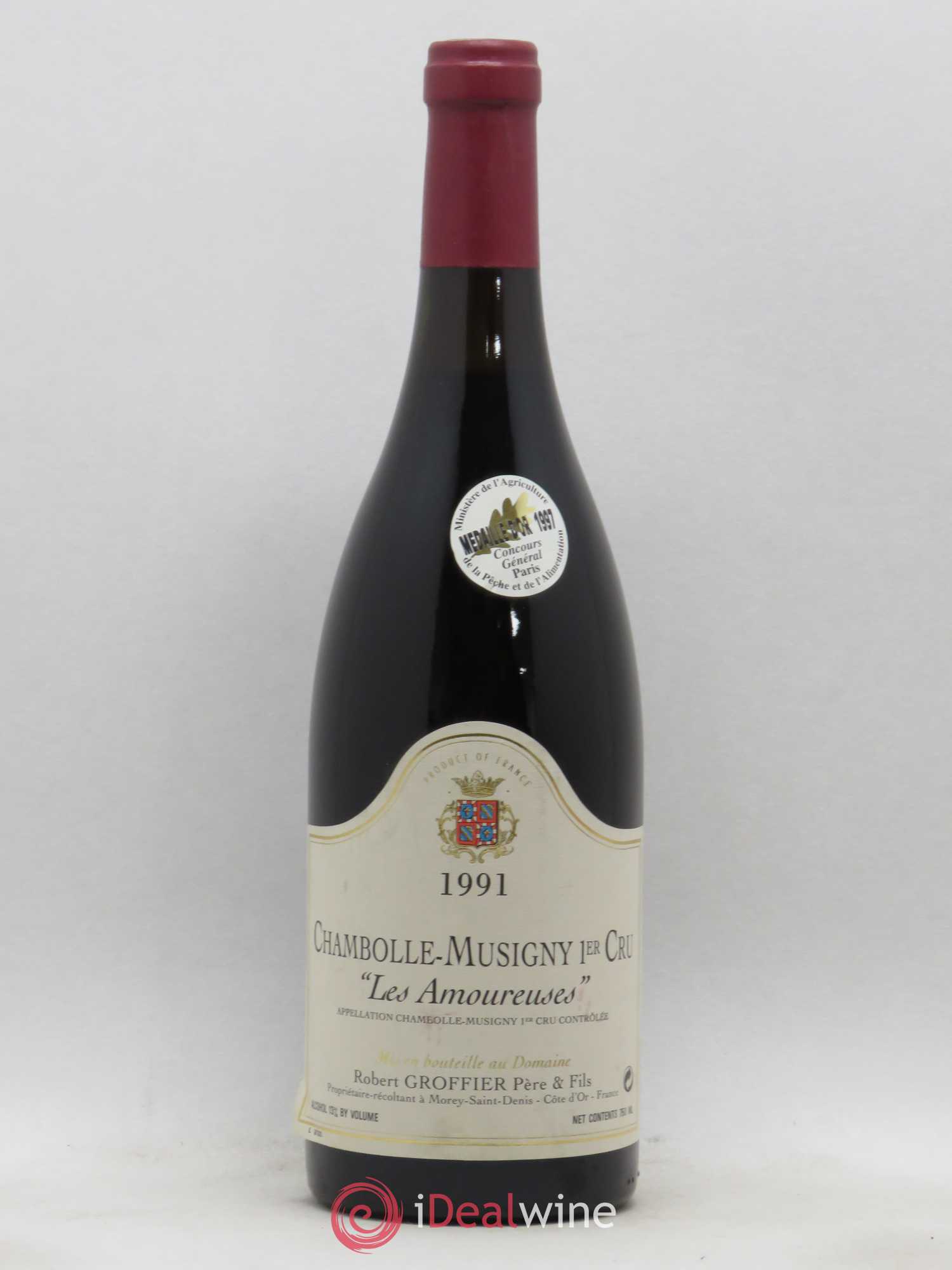 Chambolle-Musigny 1er Cru Les Amoureuses Robert Groffier Père & Fils (Domaine) 1991 - Lot de 1 bouteille - 0