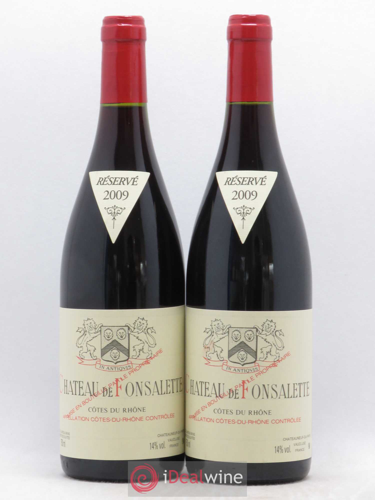Côtes-du-Rhône Château de Fonsalette Emmanuel Reynaud 2009 - Lot de 2 bouteilles - 0