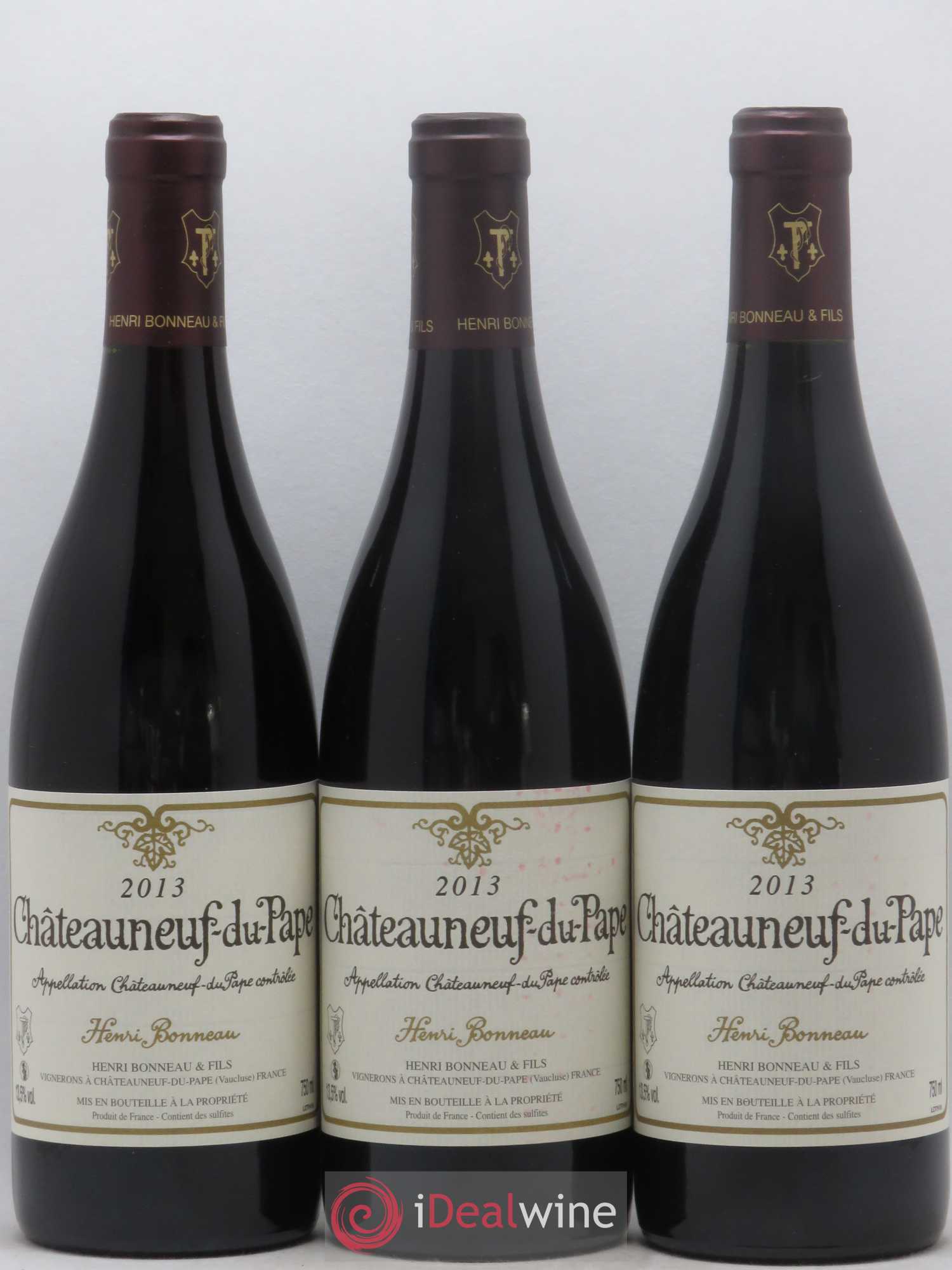 Châteauneuf-du-Pape Henri Bonneau Henri Bonneau & Fils 2013 - Lot de 3 bouteilles - 0