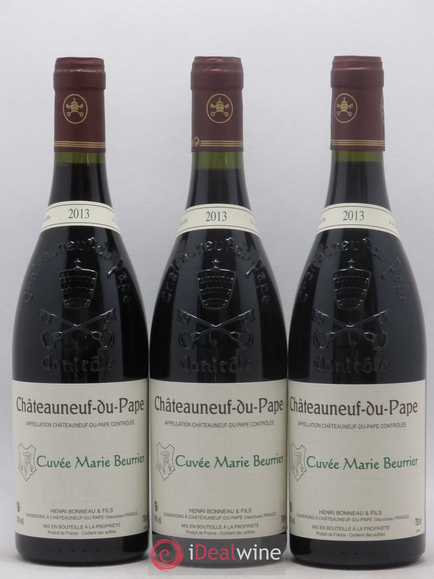 Châteauneuf-du-Pape Marie Beurrier Henri Bonneau & Fils 2013 - Lot de 3 bouteilles - 0