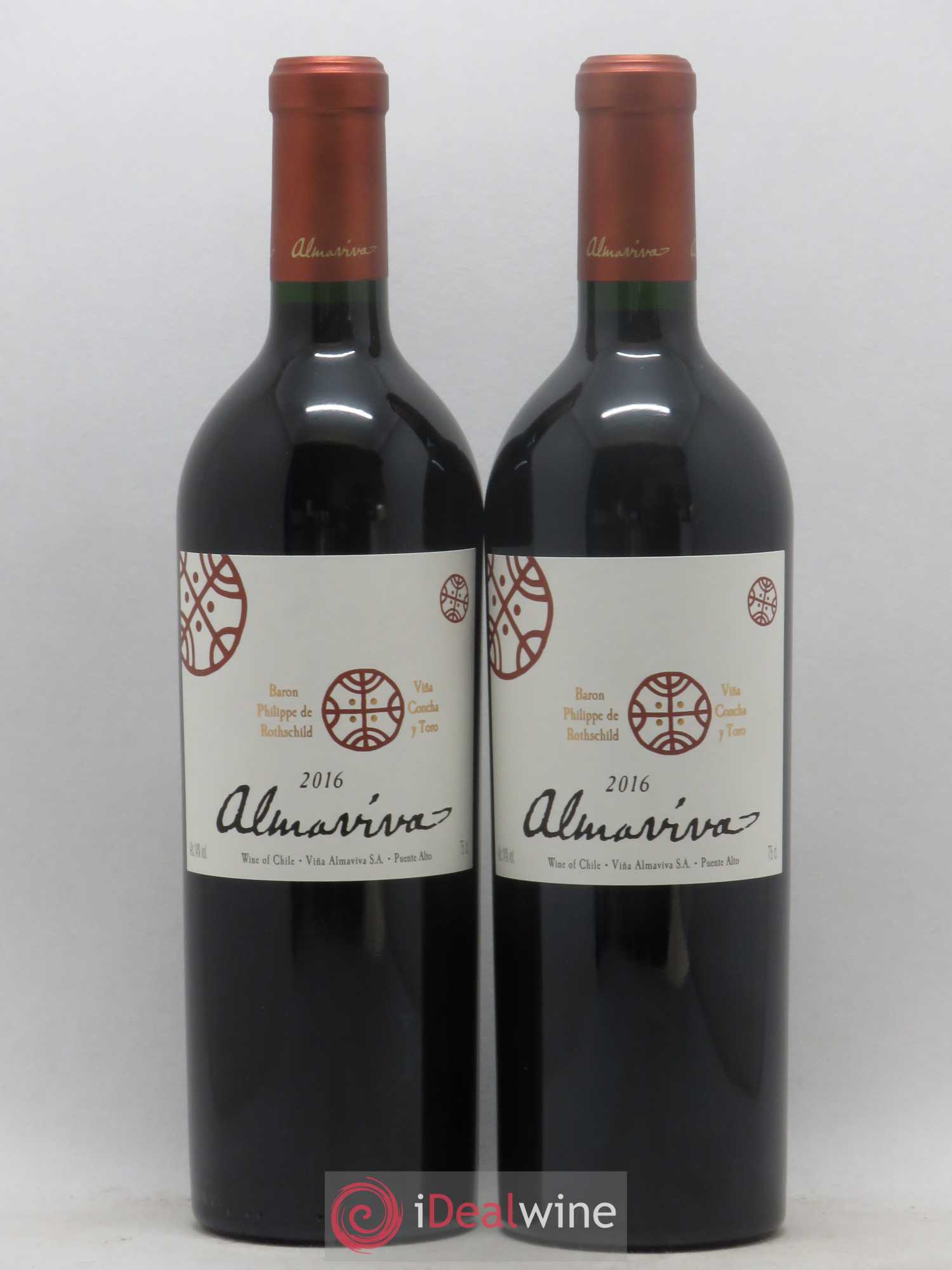 Chili Almaviva Baron P. de Rothschild Concha y Toro 2016 - Lot de 2 bouteilles - 0