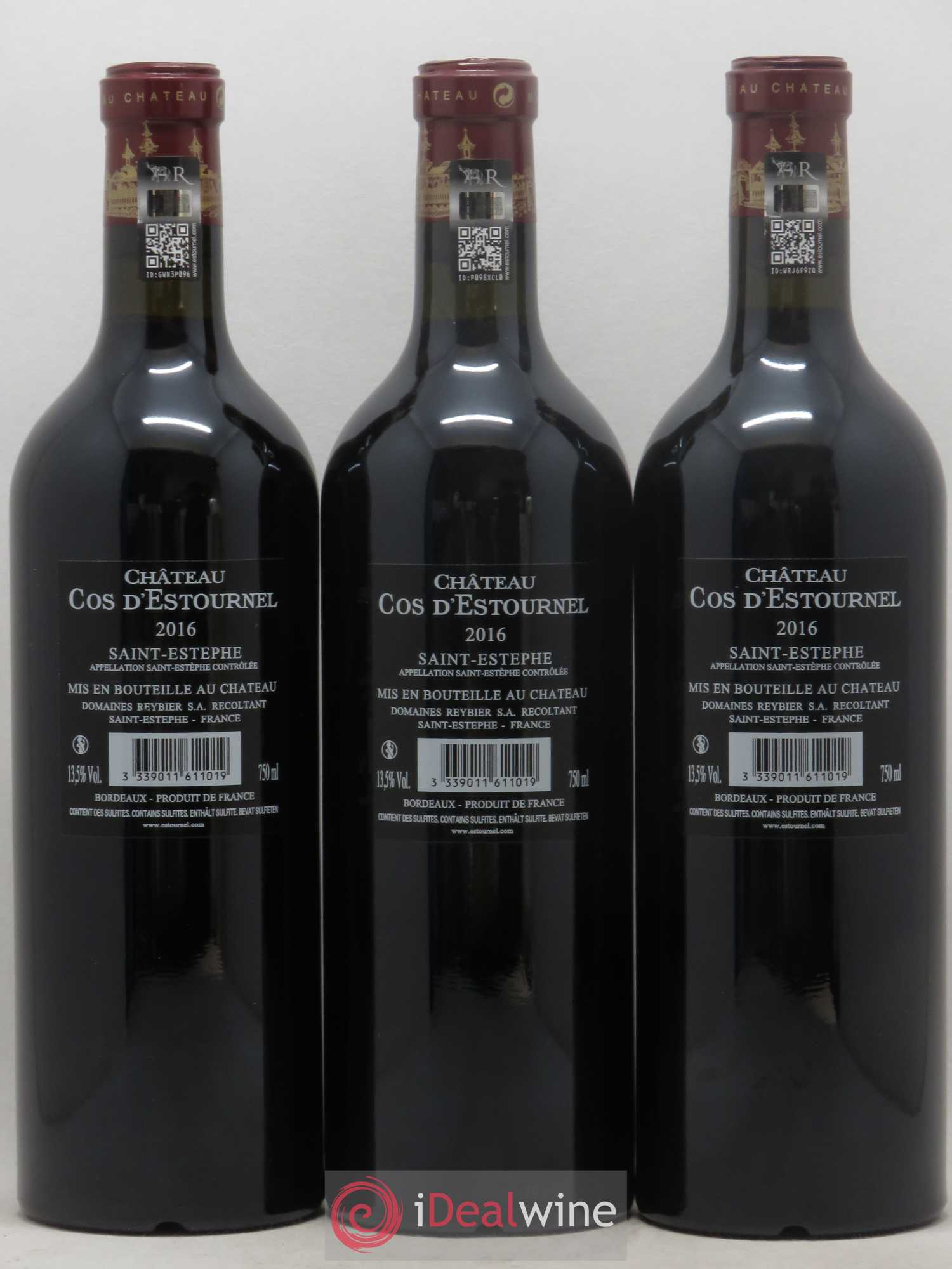 Cos d'Estournel 2ème Grand Cru Classé 2016 - Lot de 3 bouteilles - 1