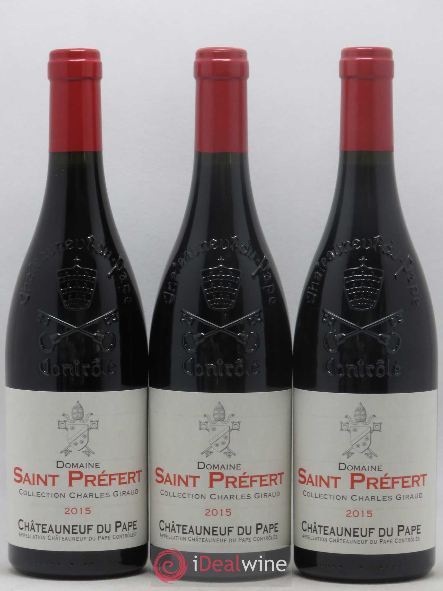 Châteauneuf-du-Pape Collection Charles Giraud Domaine Saint-Préfert 2015 - Lot de 3 bouteilles - 0