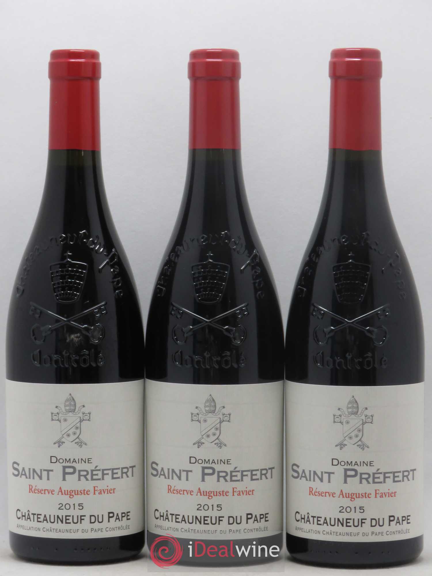 Châteauneuf-du-Pape Réserve Auguste Favier Domaine Saint-Préfert 2015 - Lot de 3 bouteilles - 0