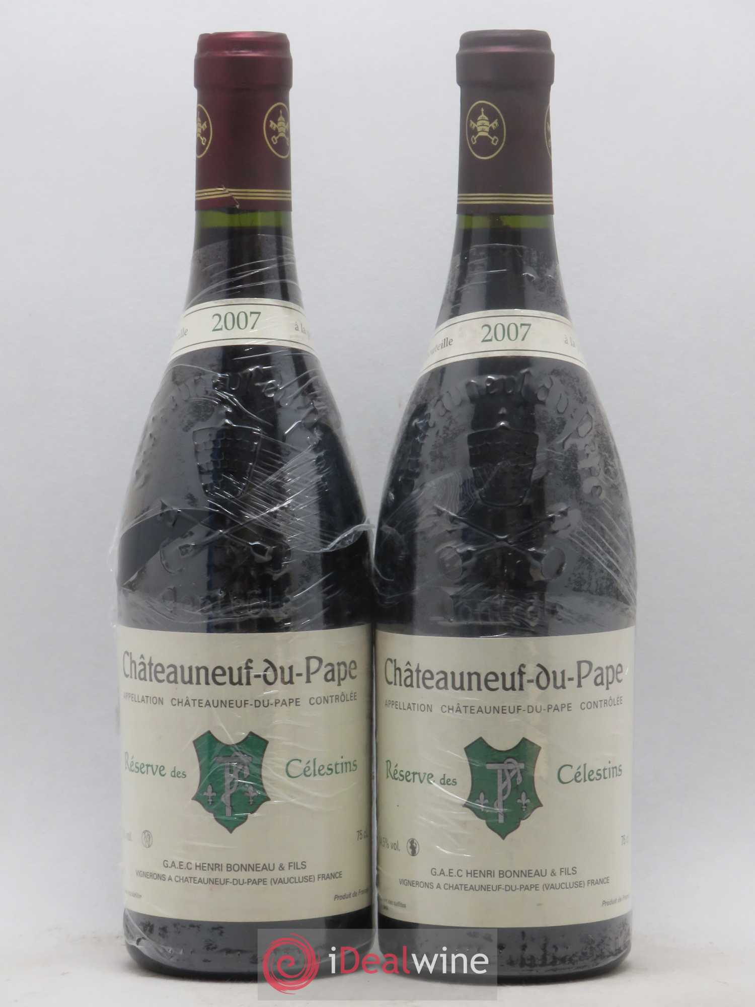 Châteauneuf-du-Pape Réserve des Célestins Henri Bonneau & Fils 2007 - Lot de 2 bouteilles - 0
