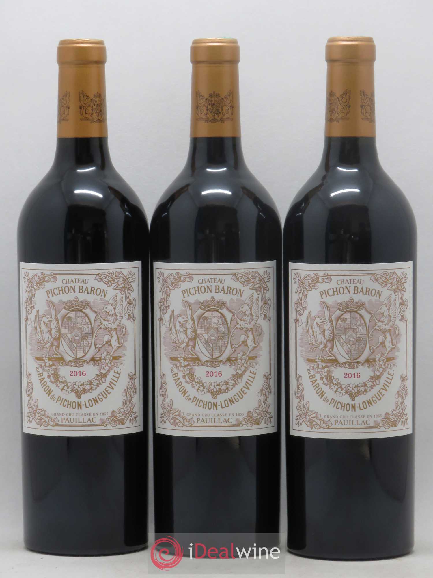 Pichon Longueville Baron 2ème Grand Cru Classé 2016 - Lot de 3 bouteilles - 0