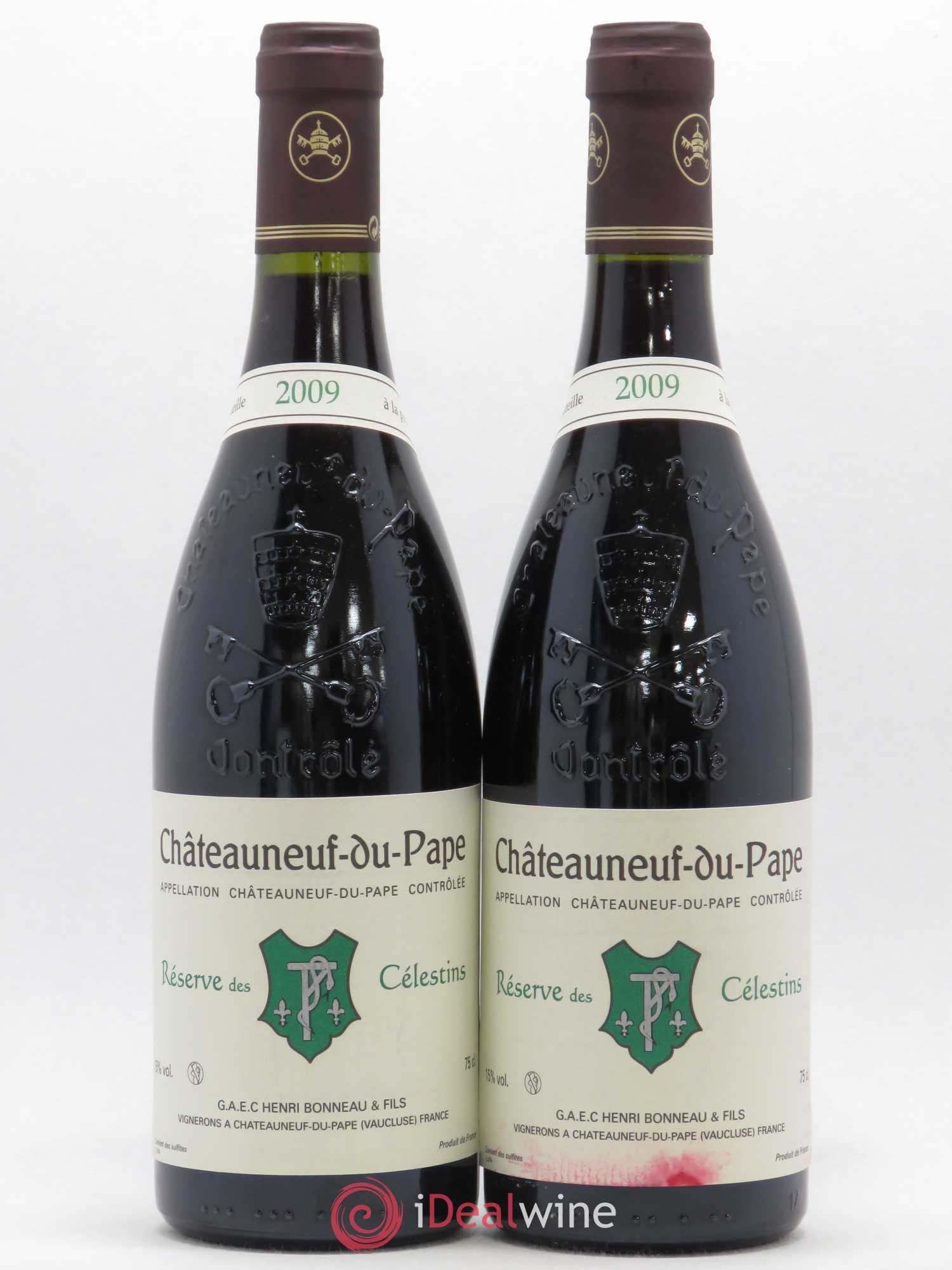Châteauneuf-du-Pape Réserve des Célestins Henri Bonneau & Fils 2009 - Lot de 2 bouteilles - 0