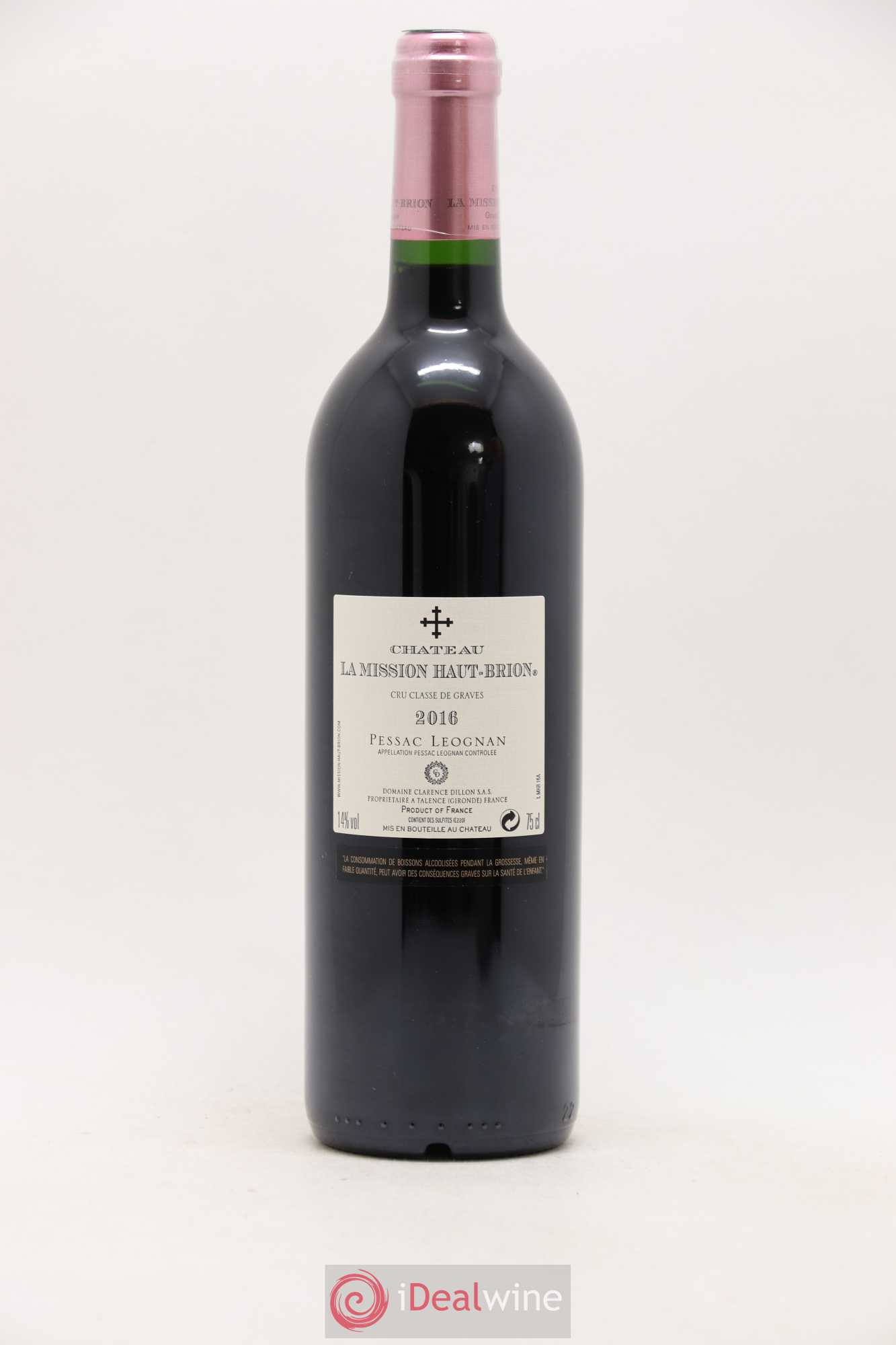 Château la Mission Haut-Brion Cru Classé de Graves 2016 - Lot de 1 bouteille - 1