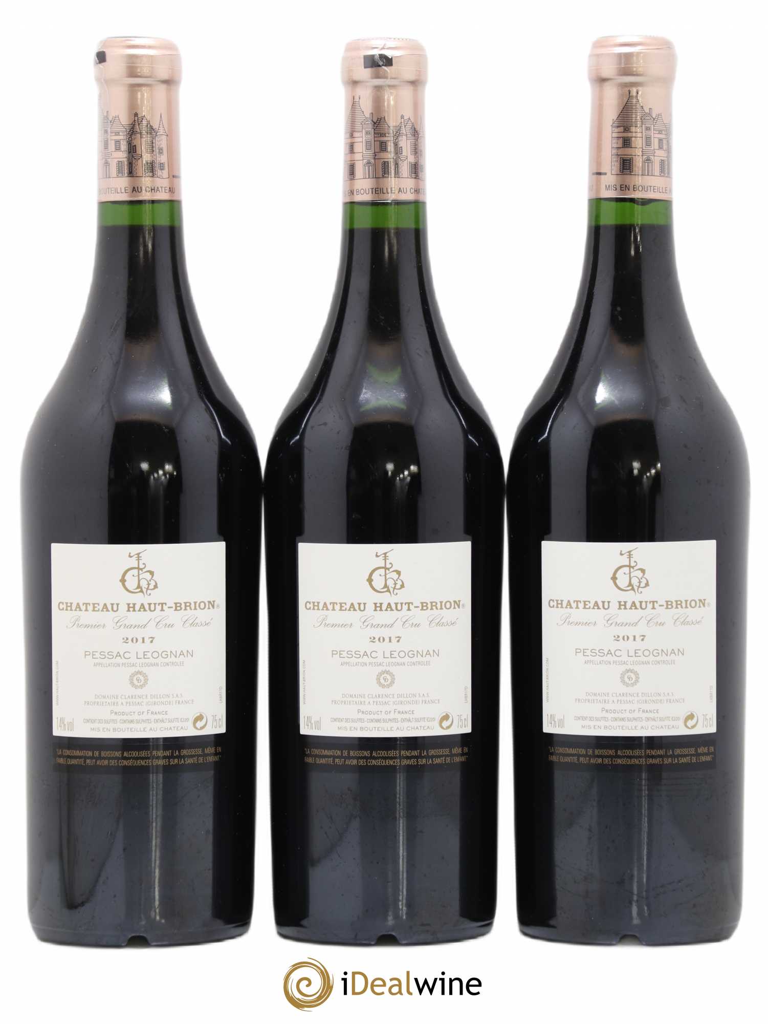 Château Haut Brion 1er Grand Cru Classé 2017 - Lot de 3 bouteilles - 1