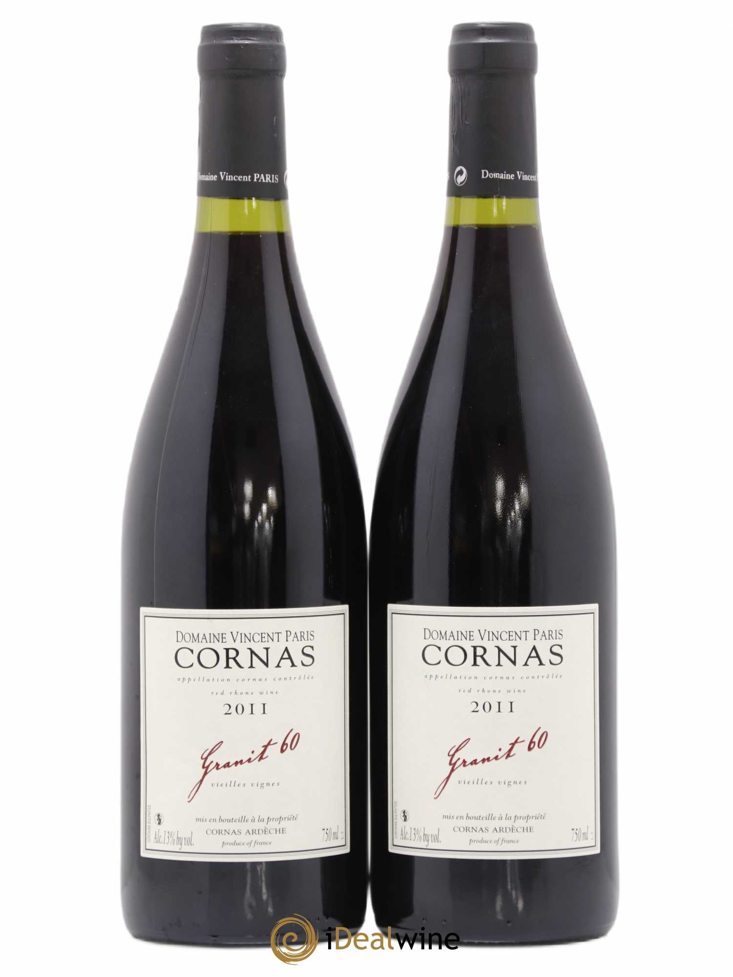 Cornas Granit 60 Vieilles Vignes Vincent Paris 2011 - Lot de 2 bouteilles - 0