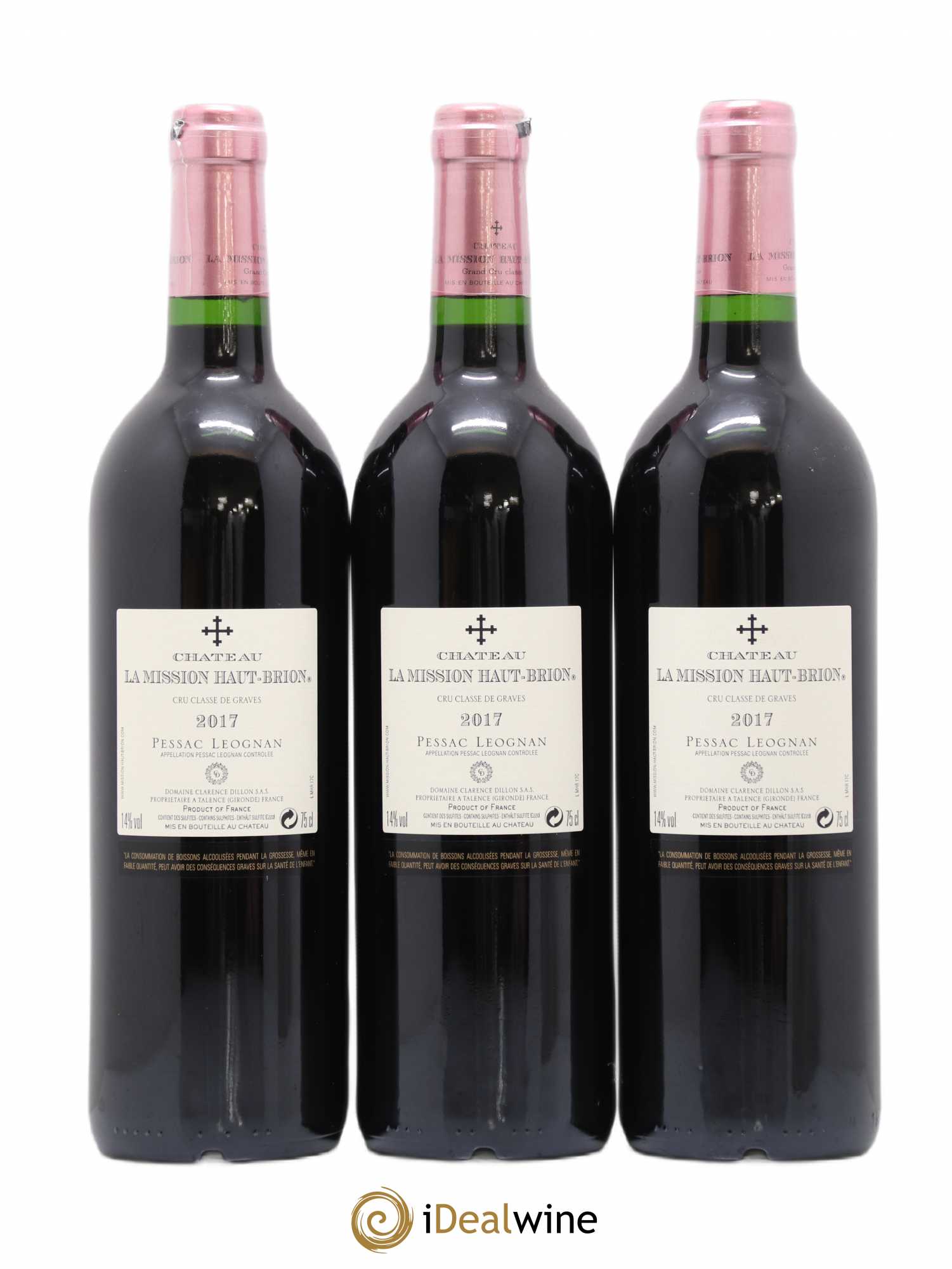 Château la Mission Haut-Brion Cru Classé de Graves 2017 - Lot de 3 bouteilles - 1