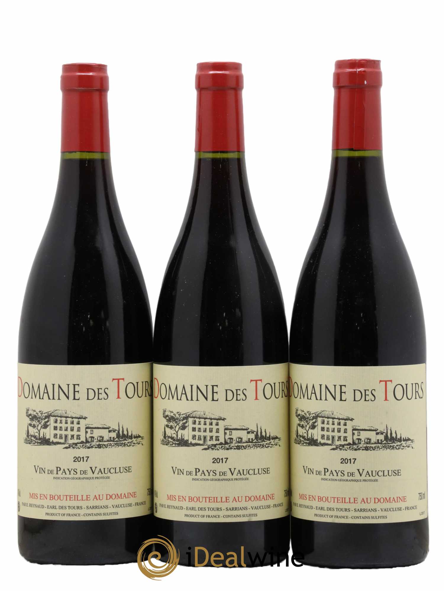 Vaucluse (Vin de Pays de Vaucluse) Domaine des Tours Emmanuel Reynaud 2017 - Lot de 3 bouteilles - 0