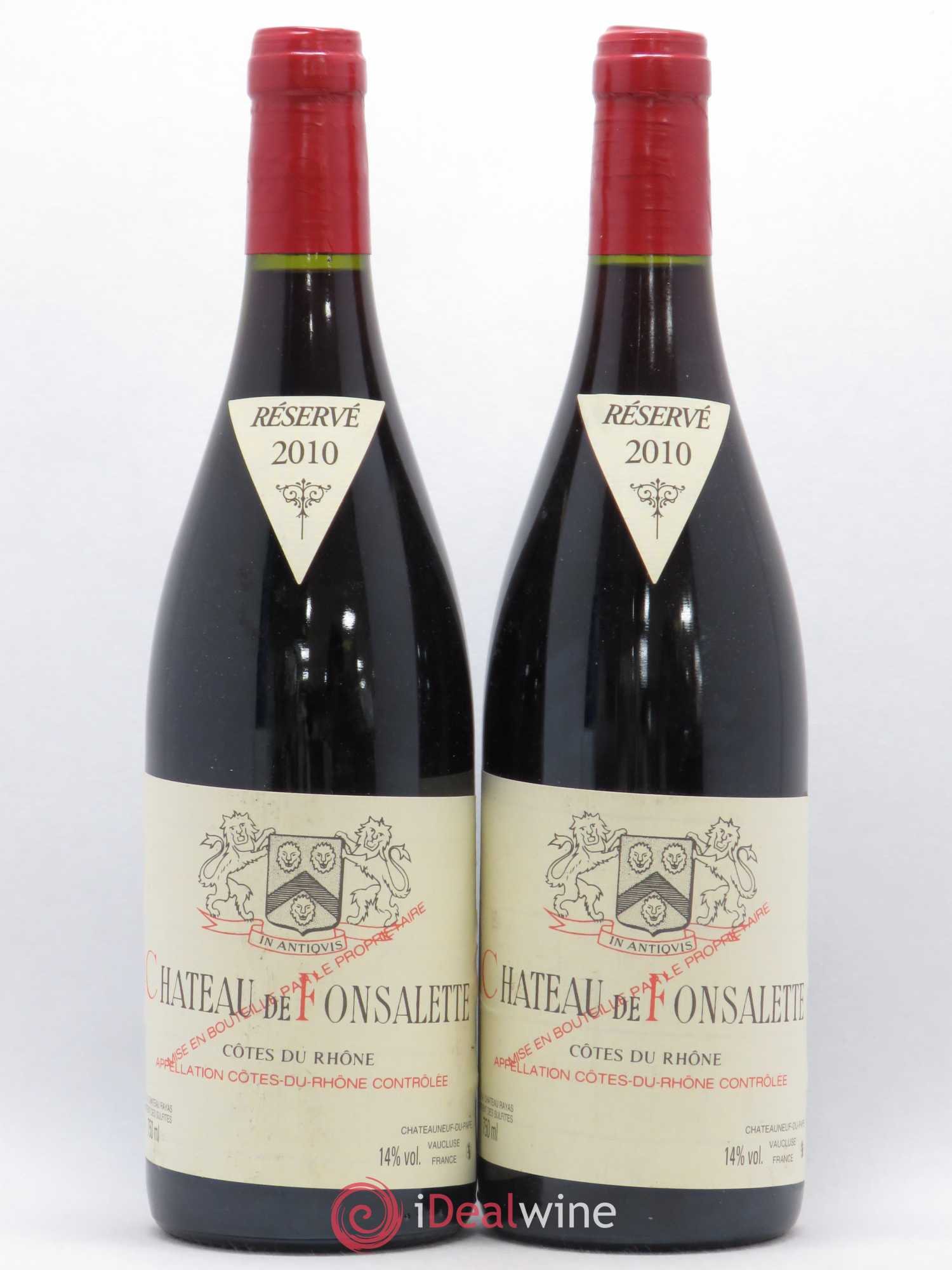 Côtes-du-Rhône Château de Fonsalette 2010 - Posten von 2 Flaschen - 0