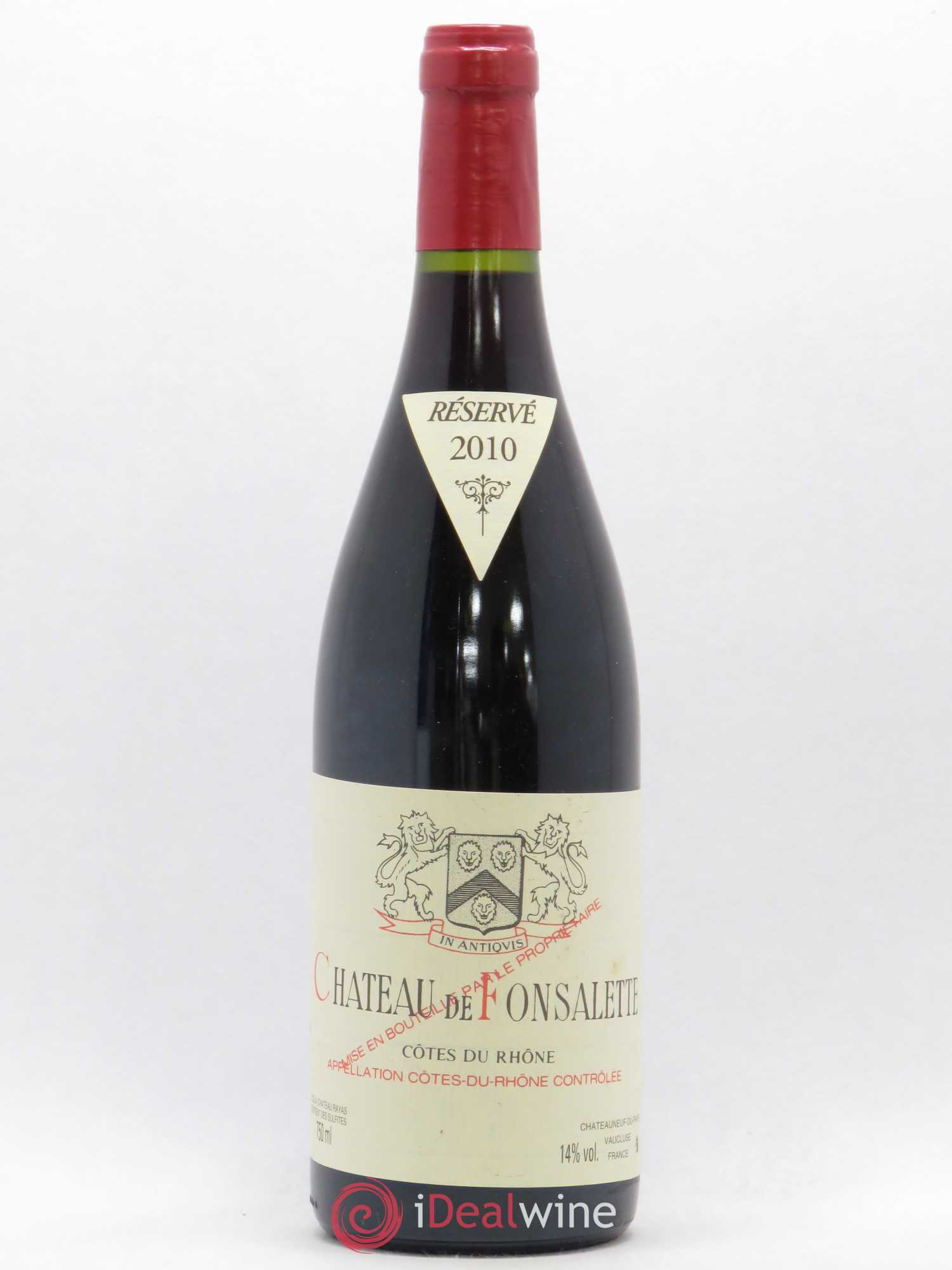 Côtes-du-Rhône Château de Fonsalette 2010 - Posten von 1 Flasche - 0