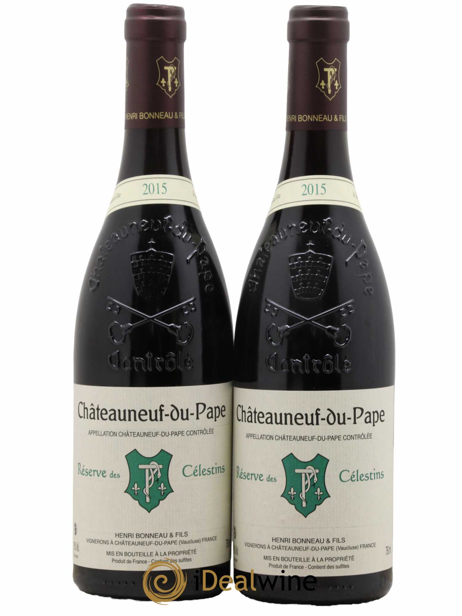 Châteauneuf-du-Pape Réserve des Célestins Henri Bonneau & Fils 2015 - Lot de 2 bouteilles - 0