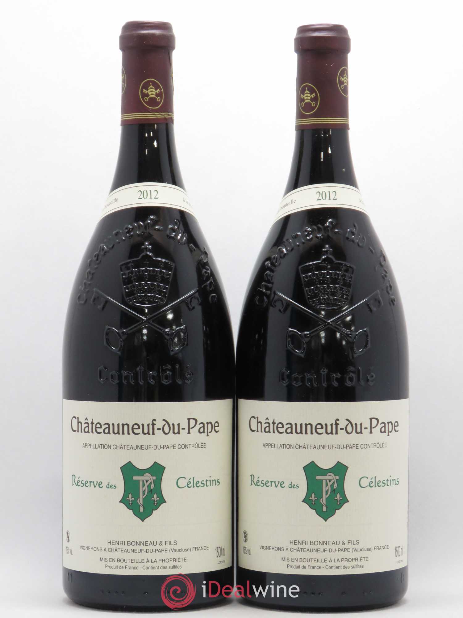 Châteauneuf-du-Pape Réserve des Célestins Henri Bonneau & Fils 2012 - Posten von 2 Magnum - 0