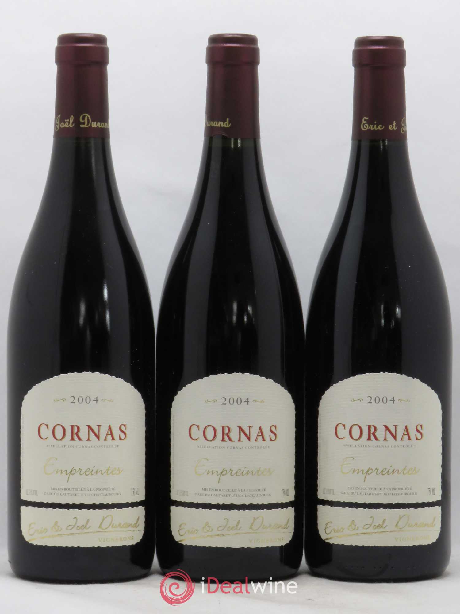 Cornas Empreintes Domaine Eric et Joel Durand 2004 - Lot de 3 bouteilles - 0