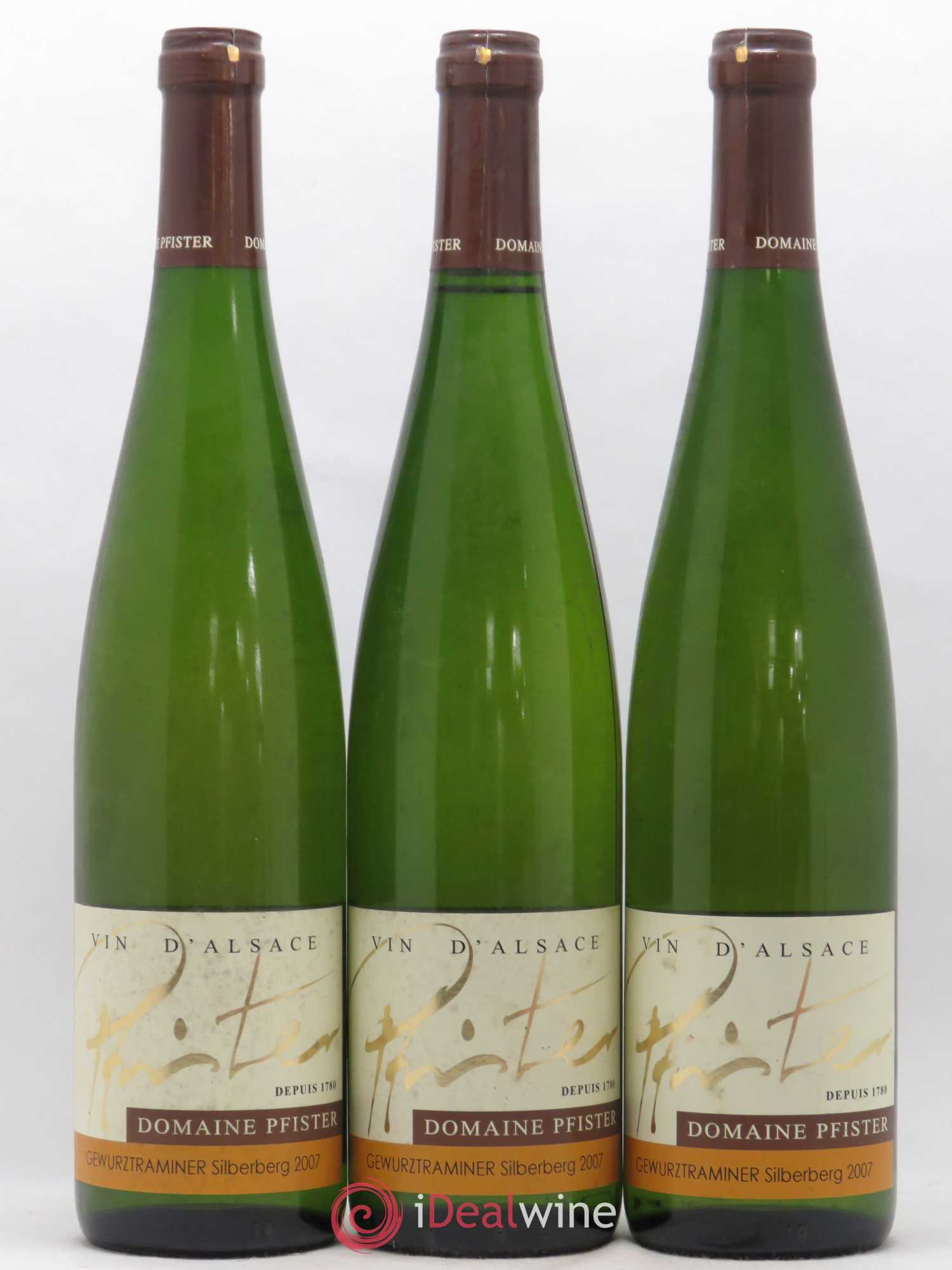 Gewurztraminer Alsace Domaine Pfister Silderberg 2007 - Posten von 3 Flaschen - 0