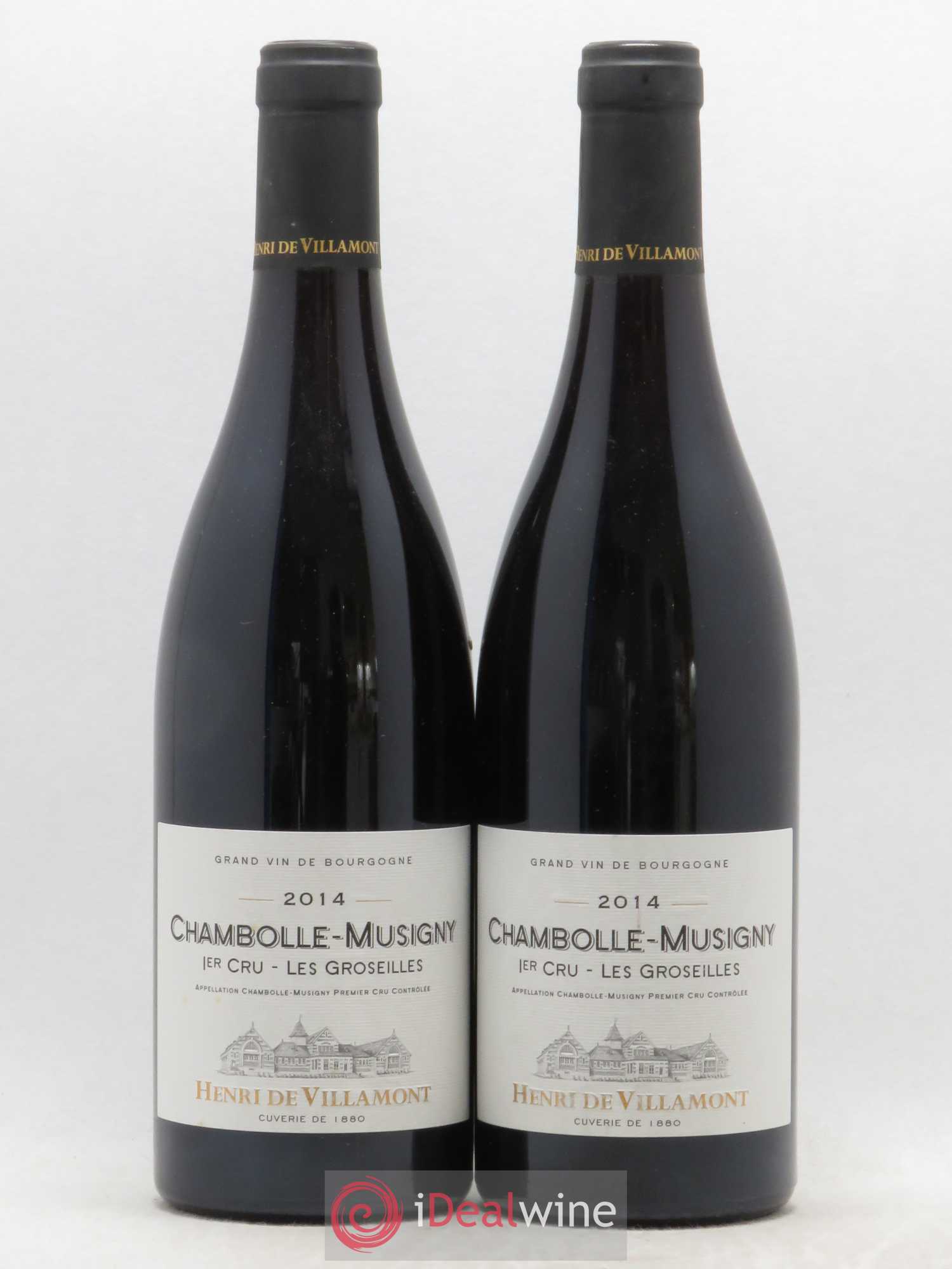 Chambolle-Musigny 1er Cru Les Groseilles Henri de Villamont 2014 - Posten von 2 Flaschen - 0