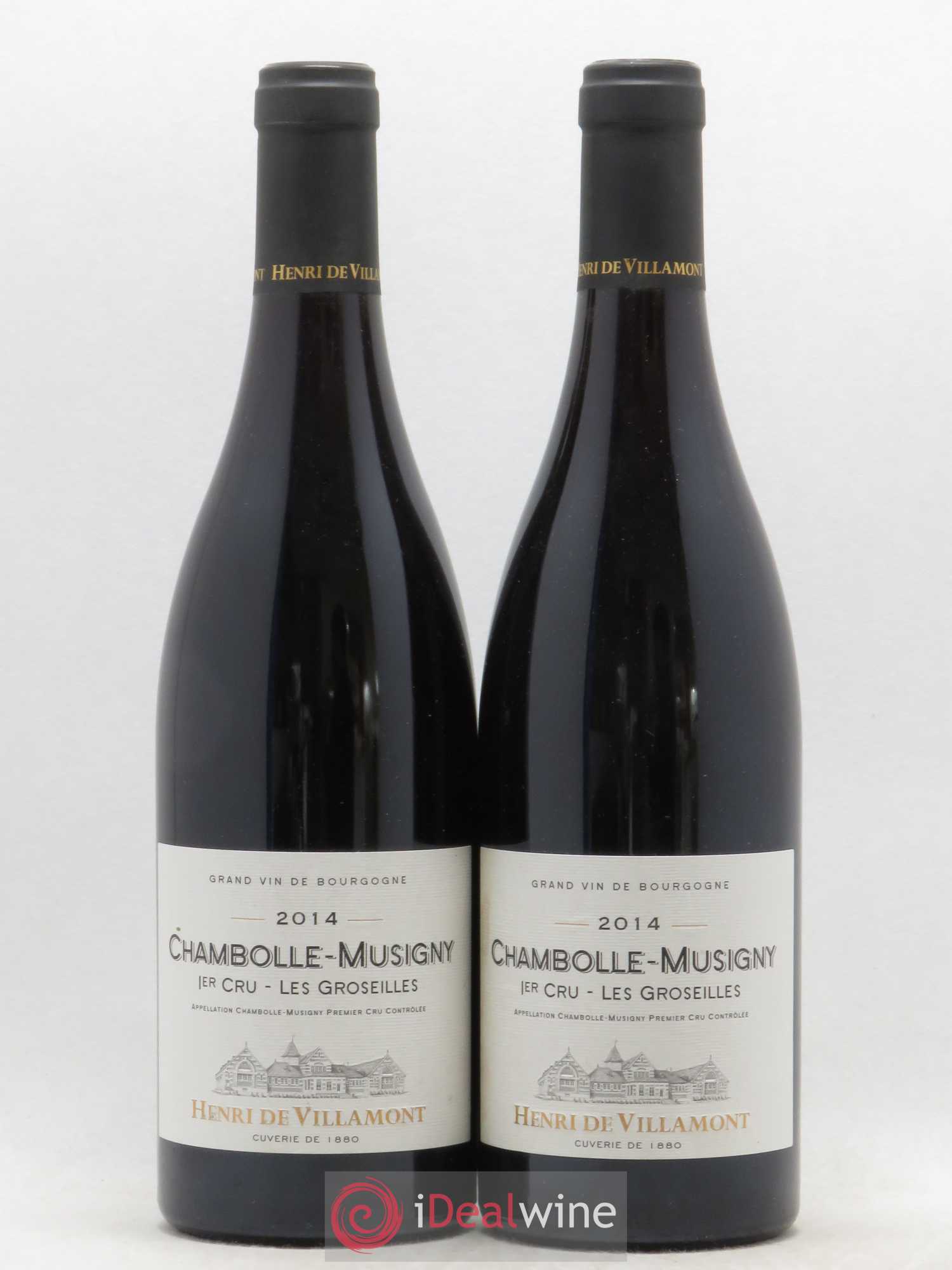 Chambolle-Musigny 1er Cru Les Groseilles Henri de Villamont 2014 - Posten von 2 Flaschen - 0