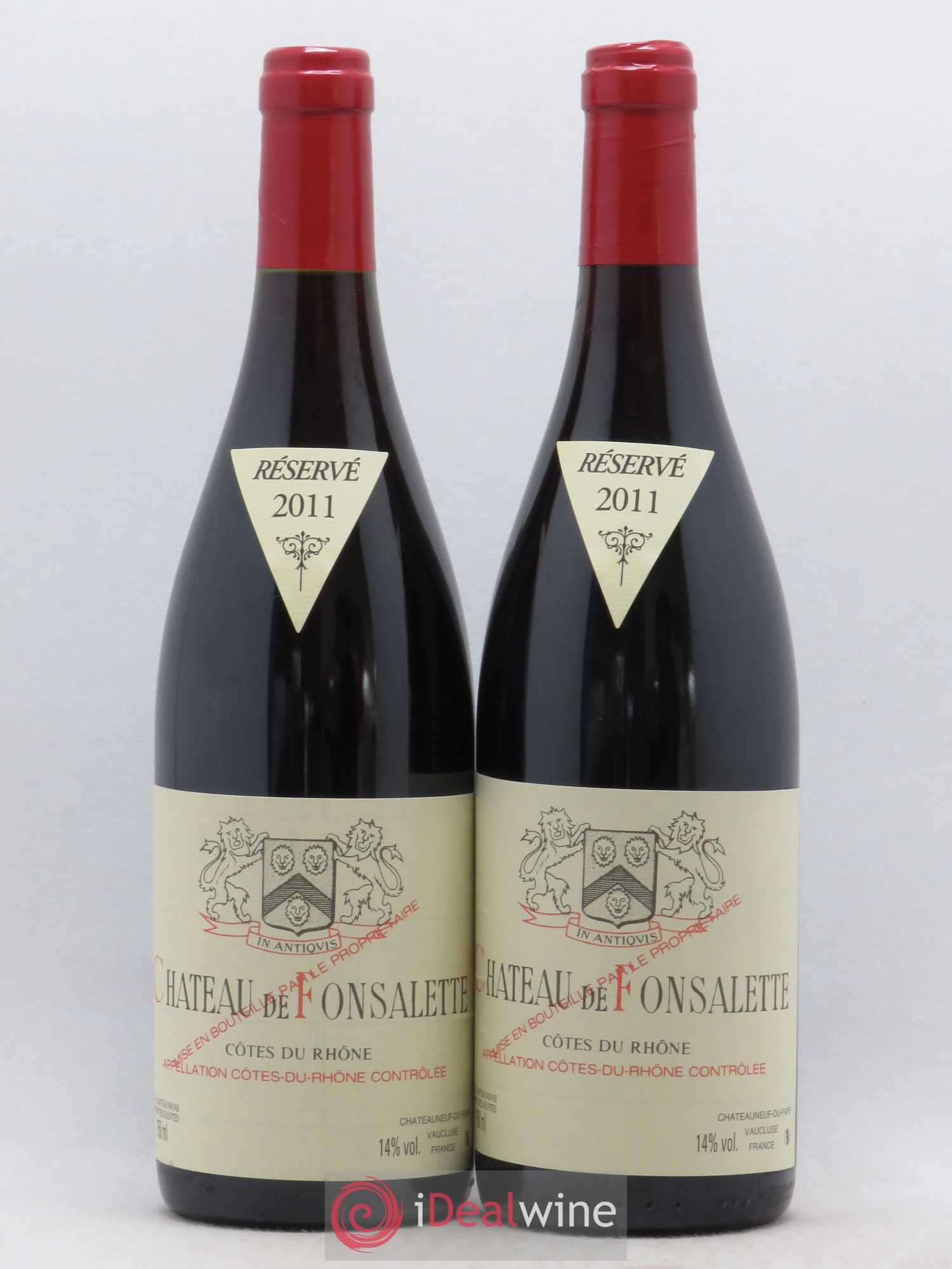 Côtes-du-Rhône Château de Fonsalette Emmanuel Reynaud 2011 - Lot de 2 bouteilles - 0