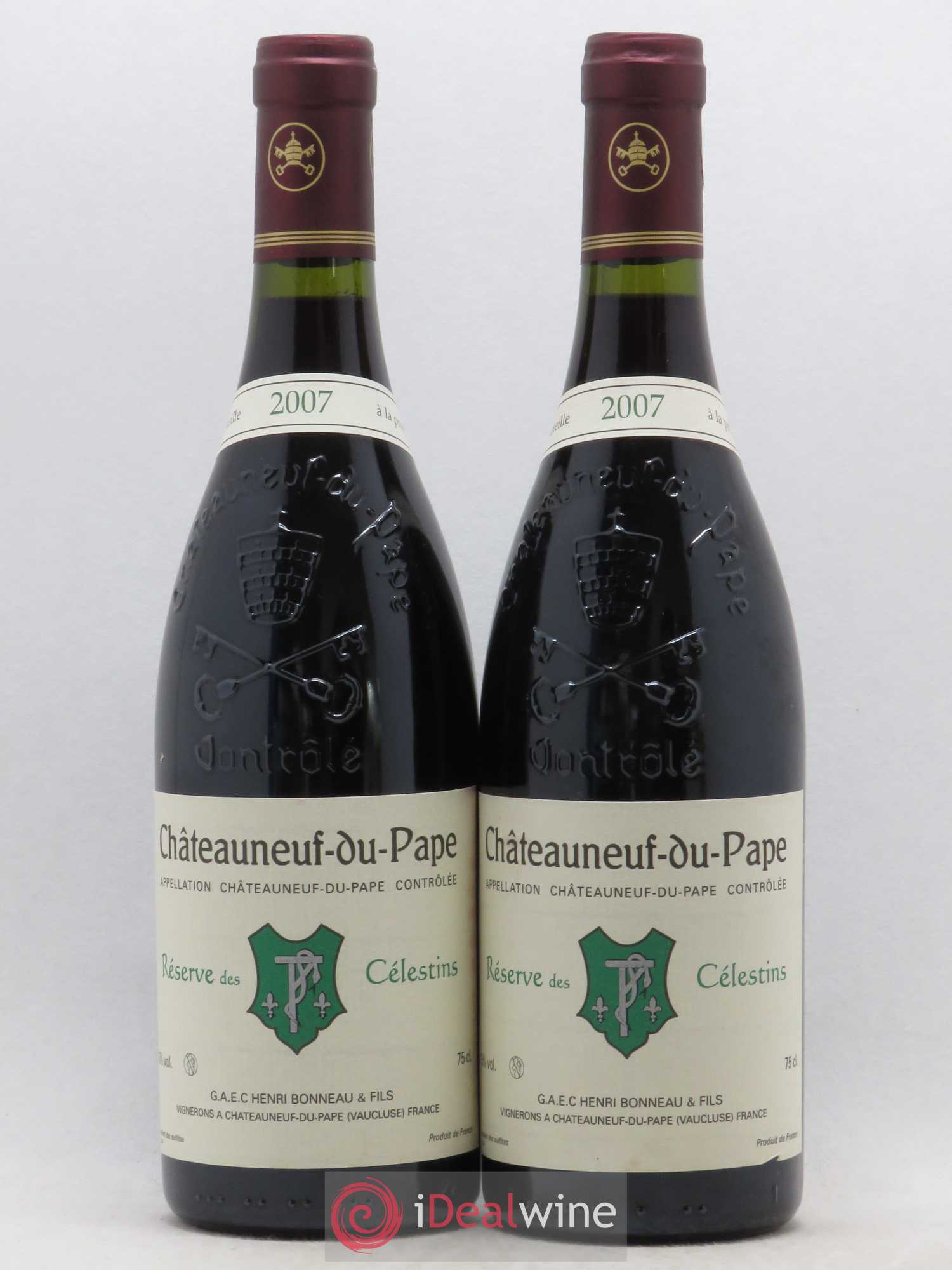 Châteauneuf-du-Pape Réserve des Célestins Henri Bonneau & Fils 2007 - Lot de 2 bouteilles - 0
